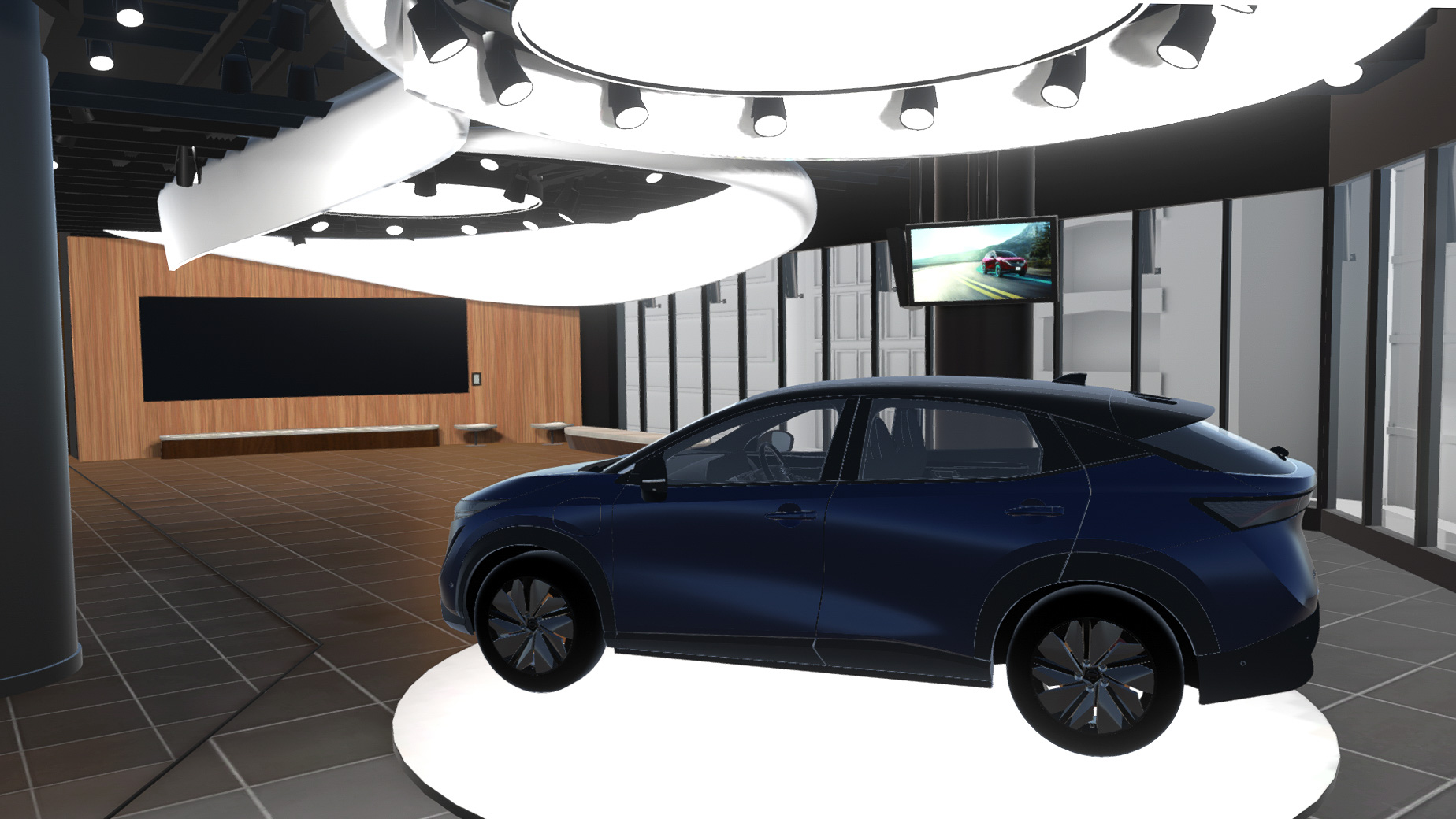 東京 銀座にある「NISSAN CROSSING」を忠実に三次元化