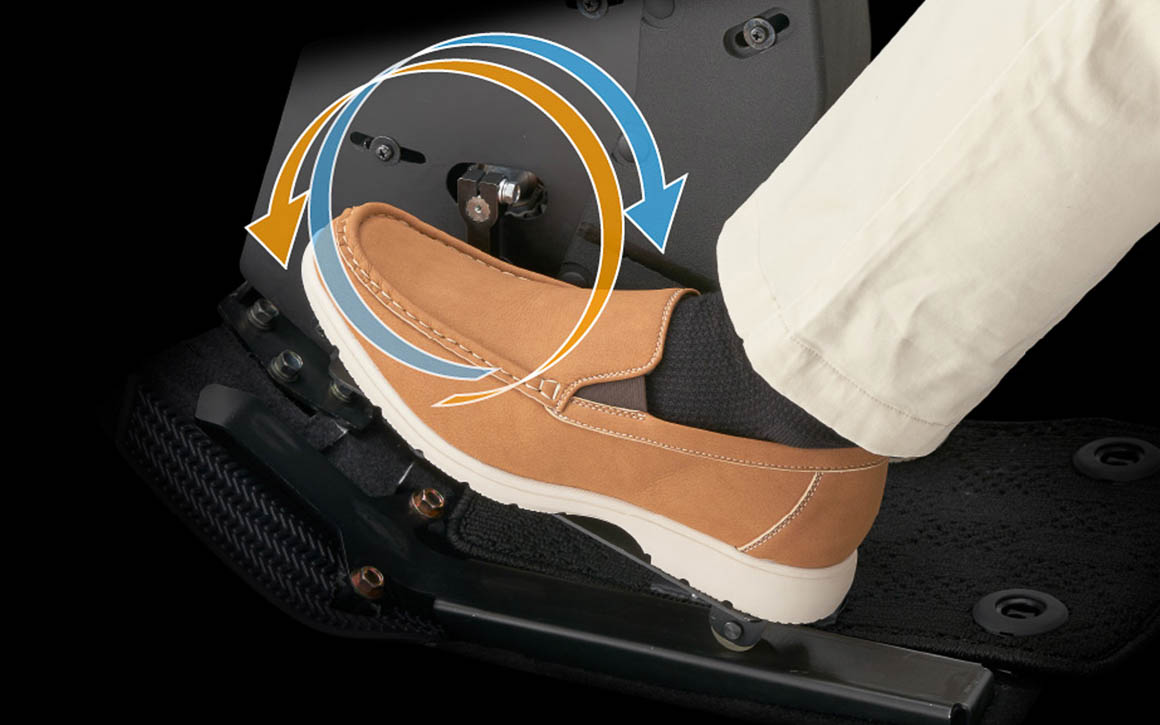 足用ステアリングペダルユニット操作イメージ