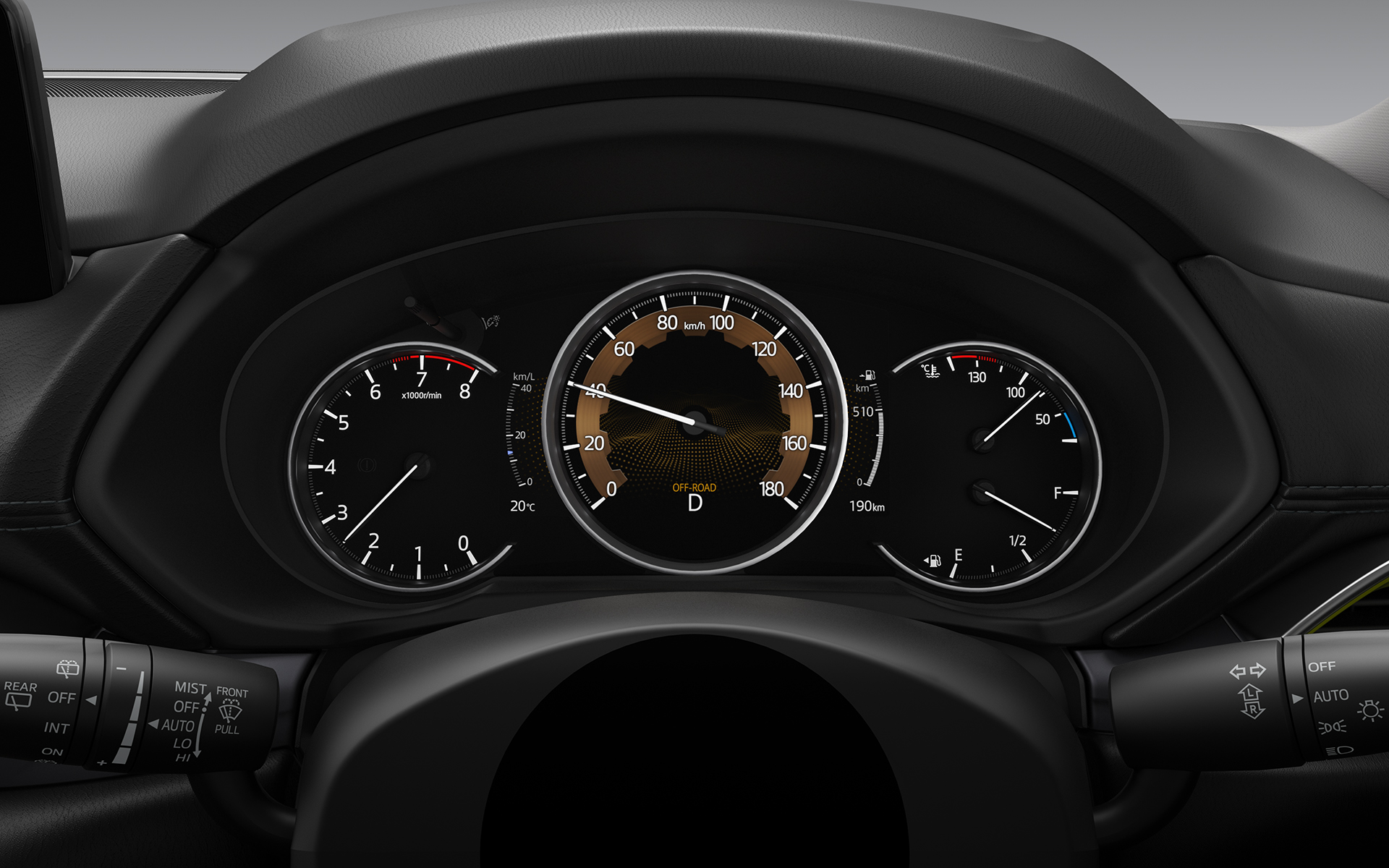 Field Jorney専用装備となる「OFF-ROAD」モードの表示