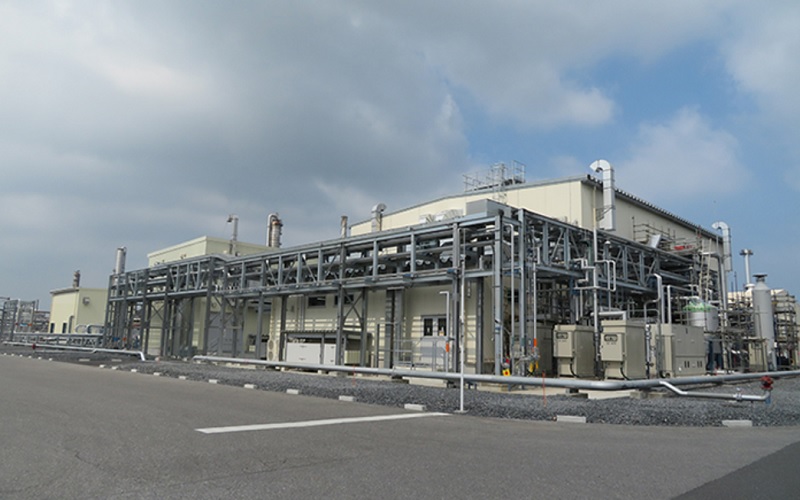 商業生産に向けた実証設備の建屋外観
