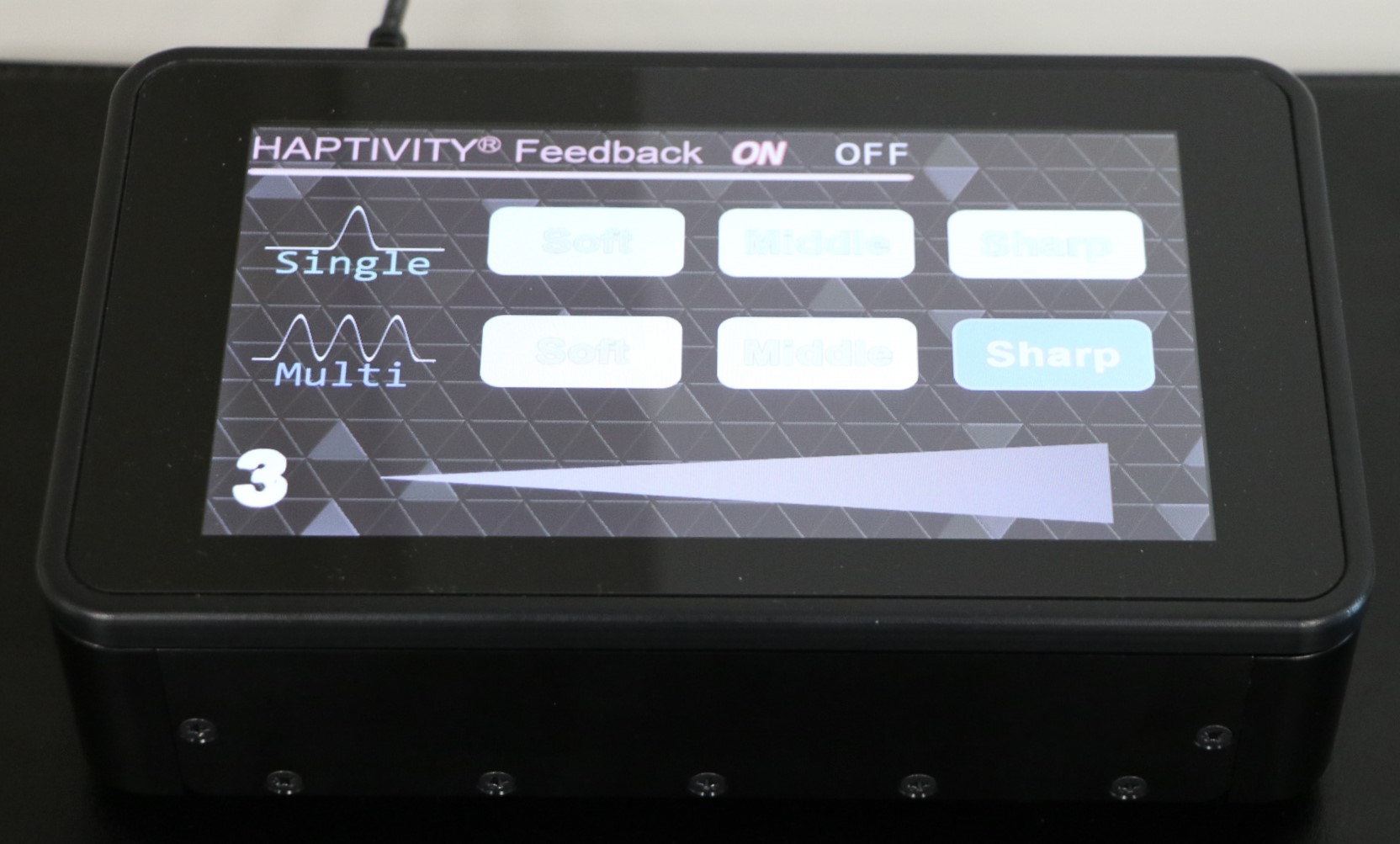 これはハプティビティを搭載したディスプレイ