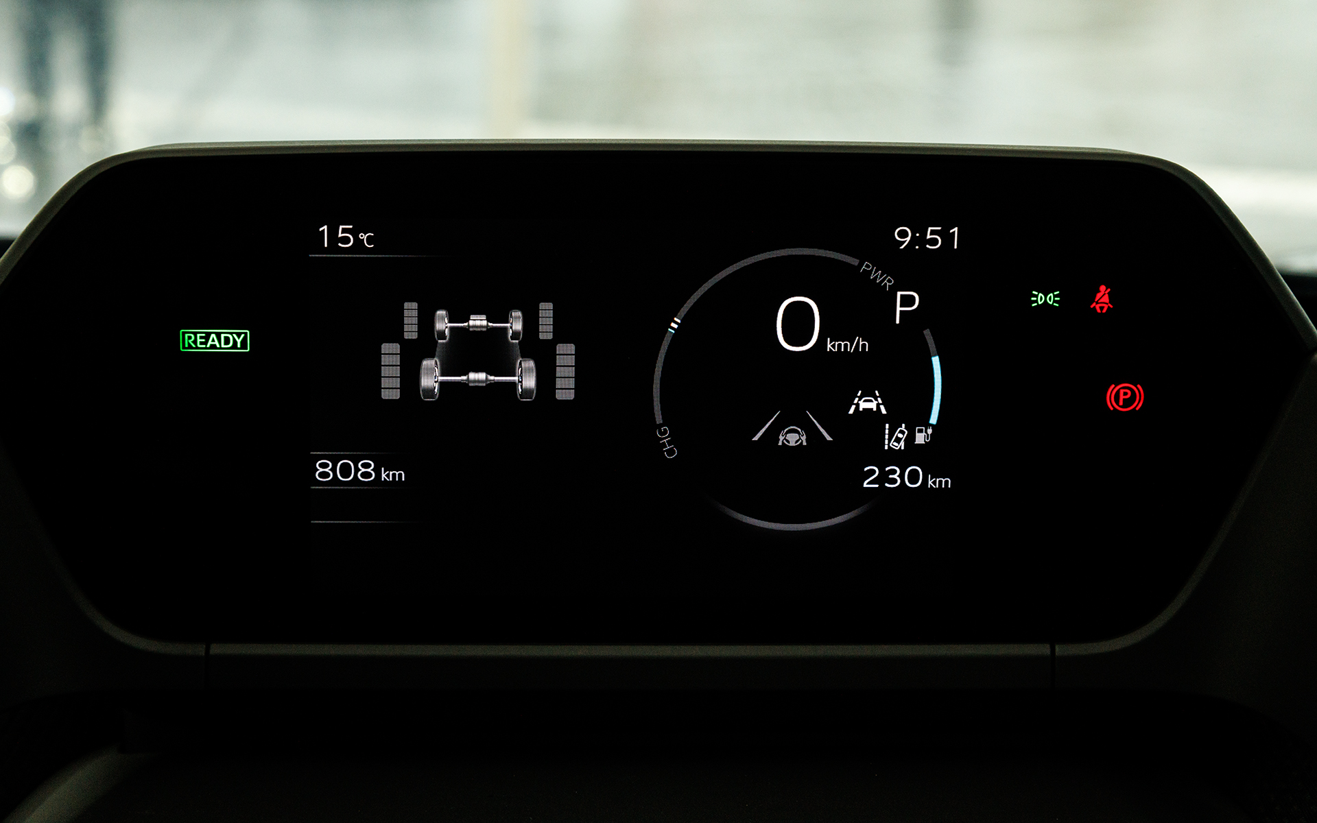 新しいデザインが採り入れられたメーターパネル