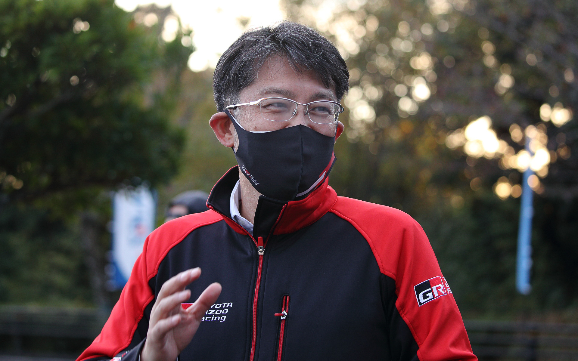 トヨタ自動車 GAZOO Racing Company プレジデント 佐藤恒治氏。TGRラリーチャレンジ豊田にて