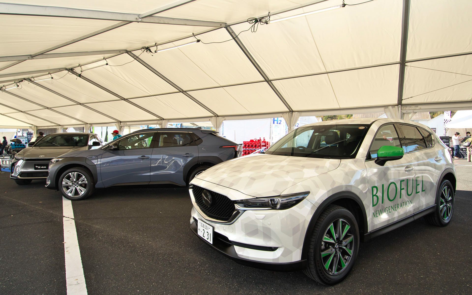 自動車用次世代バイオディーゼル燃料を10％使用する「CX-5 BIO-FUEL 公道実証実験車」