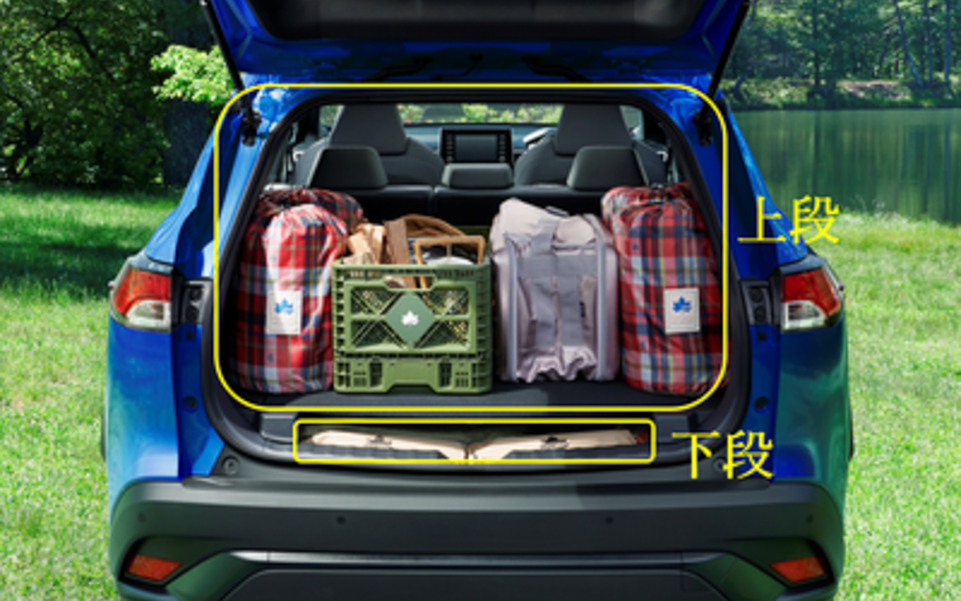 荷室の上段・下段の活用例