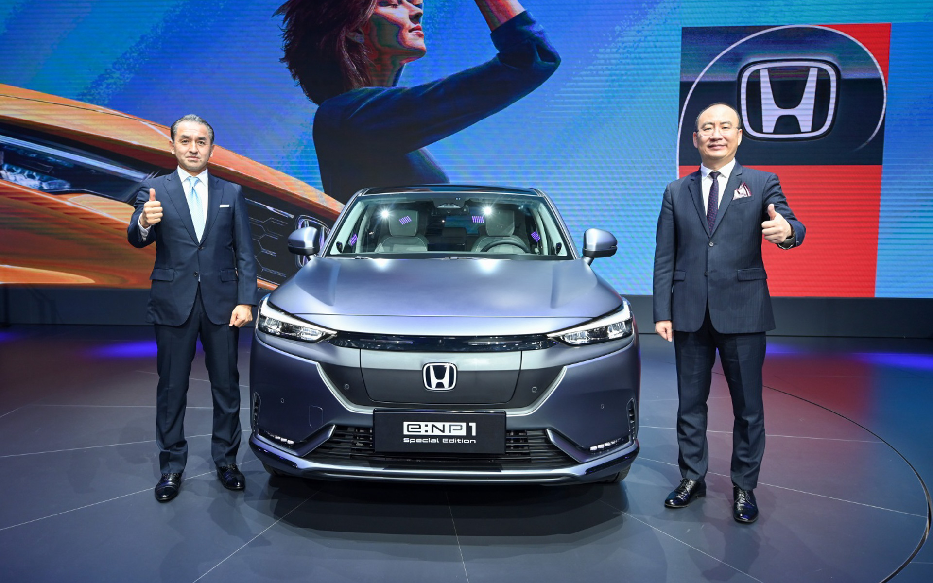 写真は広汽HondaのBEV「e:NP1」