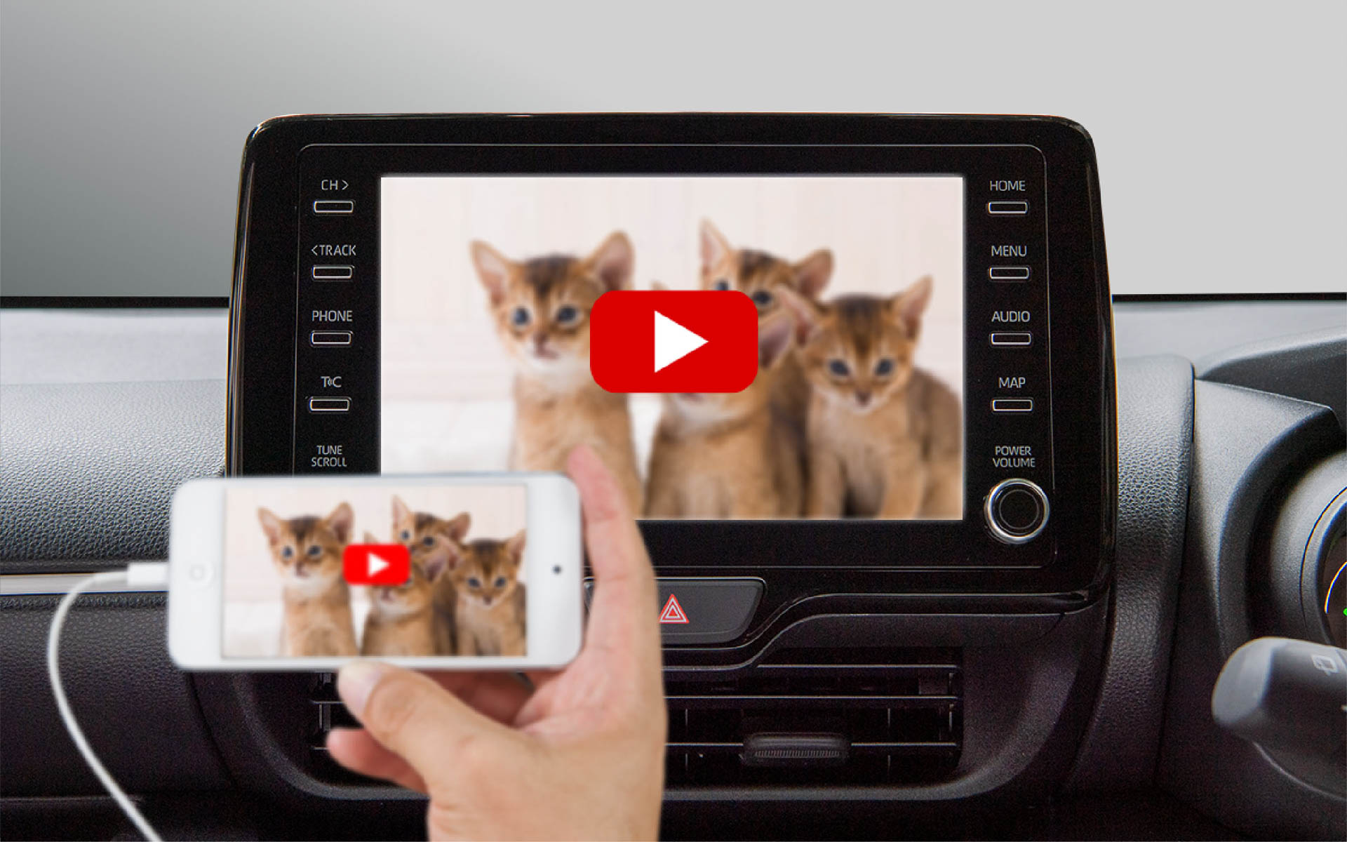 スマートフォンのミラーリングのイメージ