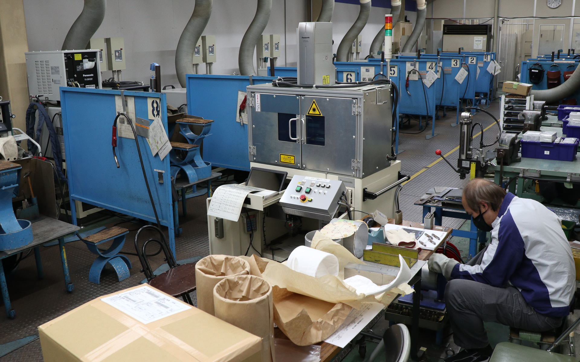 プロセスエンジニアリングセンターはJISが実施する溶接検定の会場としても利用されており、受験者向けの研修なども行なわれている