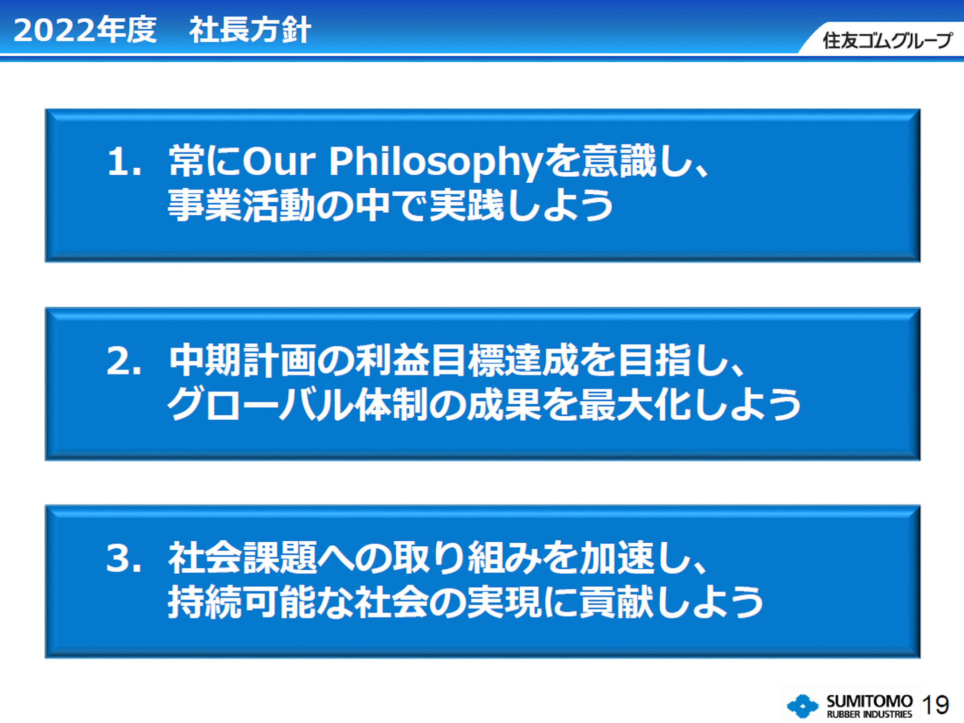2022年度 社長方針