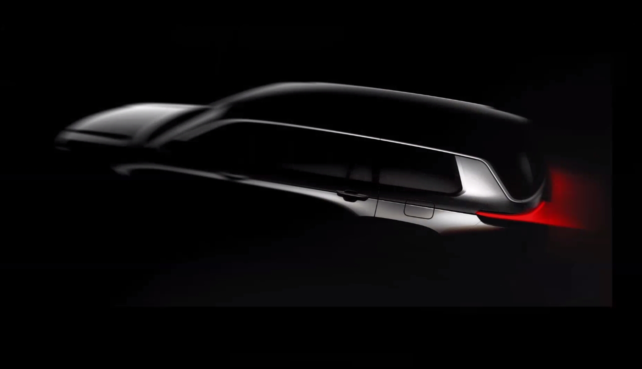 抽象的なイラストだが、長いルーフや長いボンネット、シャークノーズにセブンスロットグリルなどの象徴的なモチーフを取り入れて完成形に近付いている