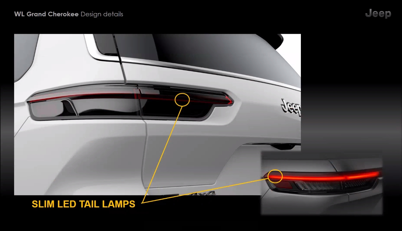 スリムデザインのLEDテールランプ