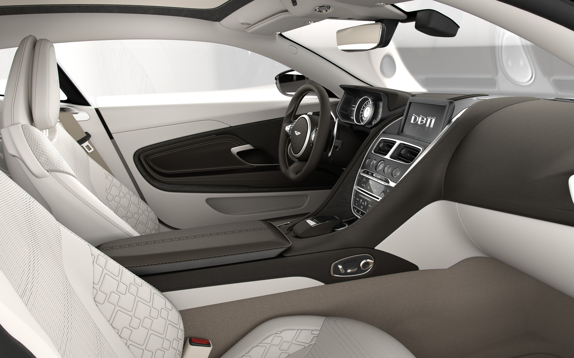 インテリアカラー：オプション設定のグレイシャル・ホワイトとバイソン・ブラウン