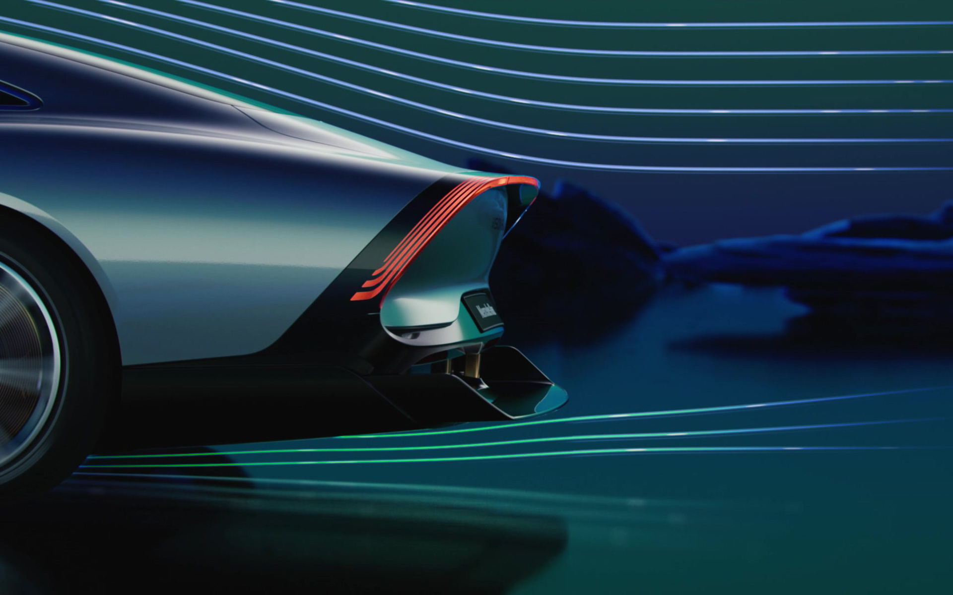 リアバンパー下部の一部は可動式となっていて走行条件によって延長する