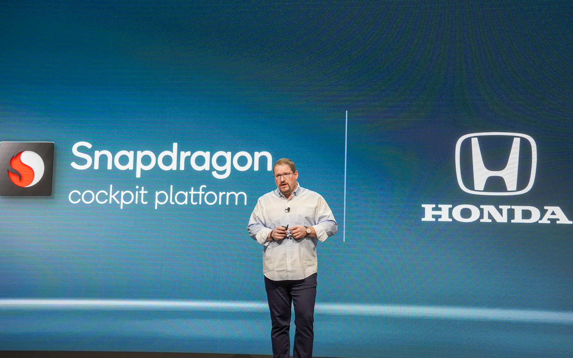 ホンダとの提携を発表する、Qualcomm 社長 兼 CEO クリスチアーノ・アーモン氏