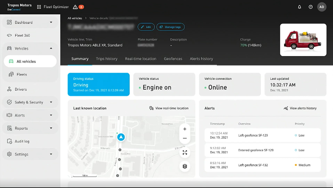 車両管理・運行管理アプリケーション「One Connect」