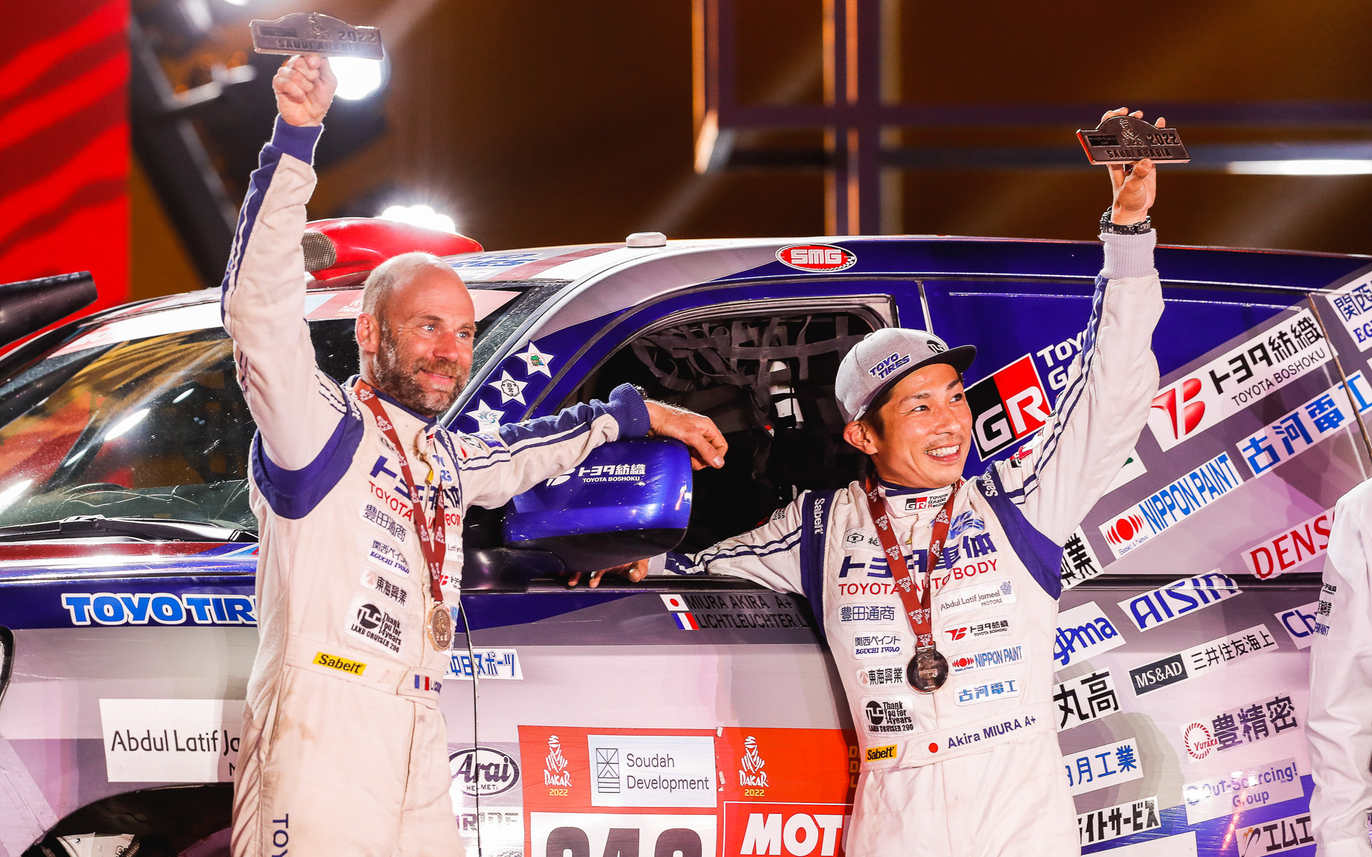 市販車部門で9連覇を遂げた三浦昂選手/ローラン・リシトロイシター選手組