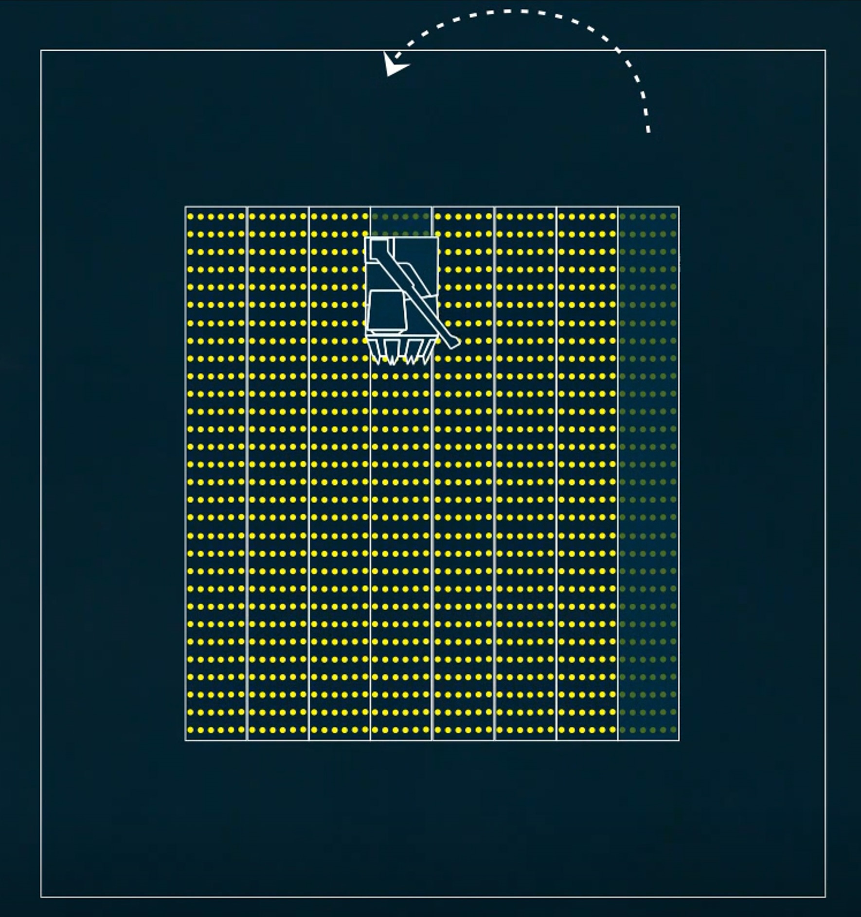 匠刈りでは計測して効率的なルートを正しく走る