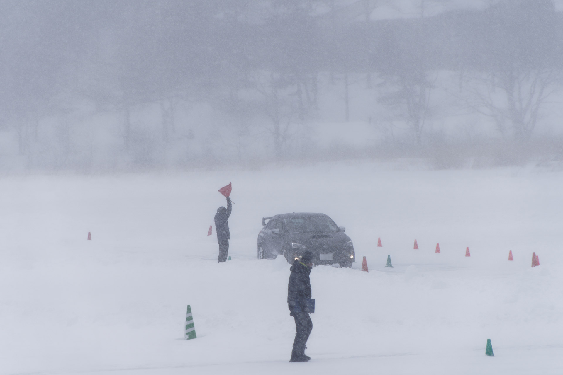 ハンドリングエリアでの「タイムアタック」は、ゴールエリアで完全停止するまでのタイムが記録となる