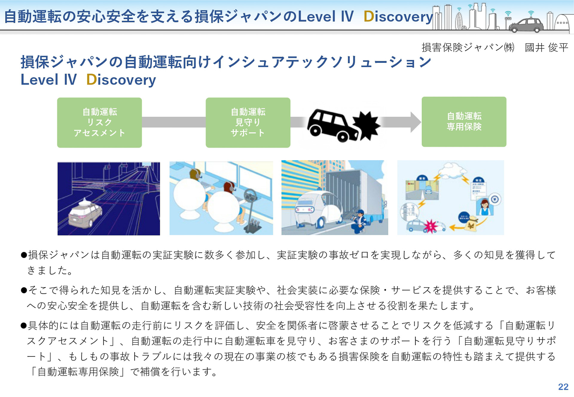 損保ジャパンの自動運転向けサービス概要