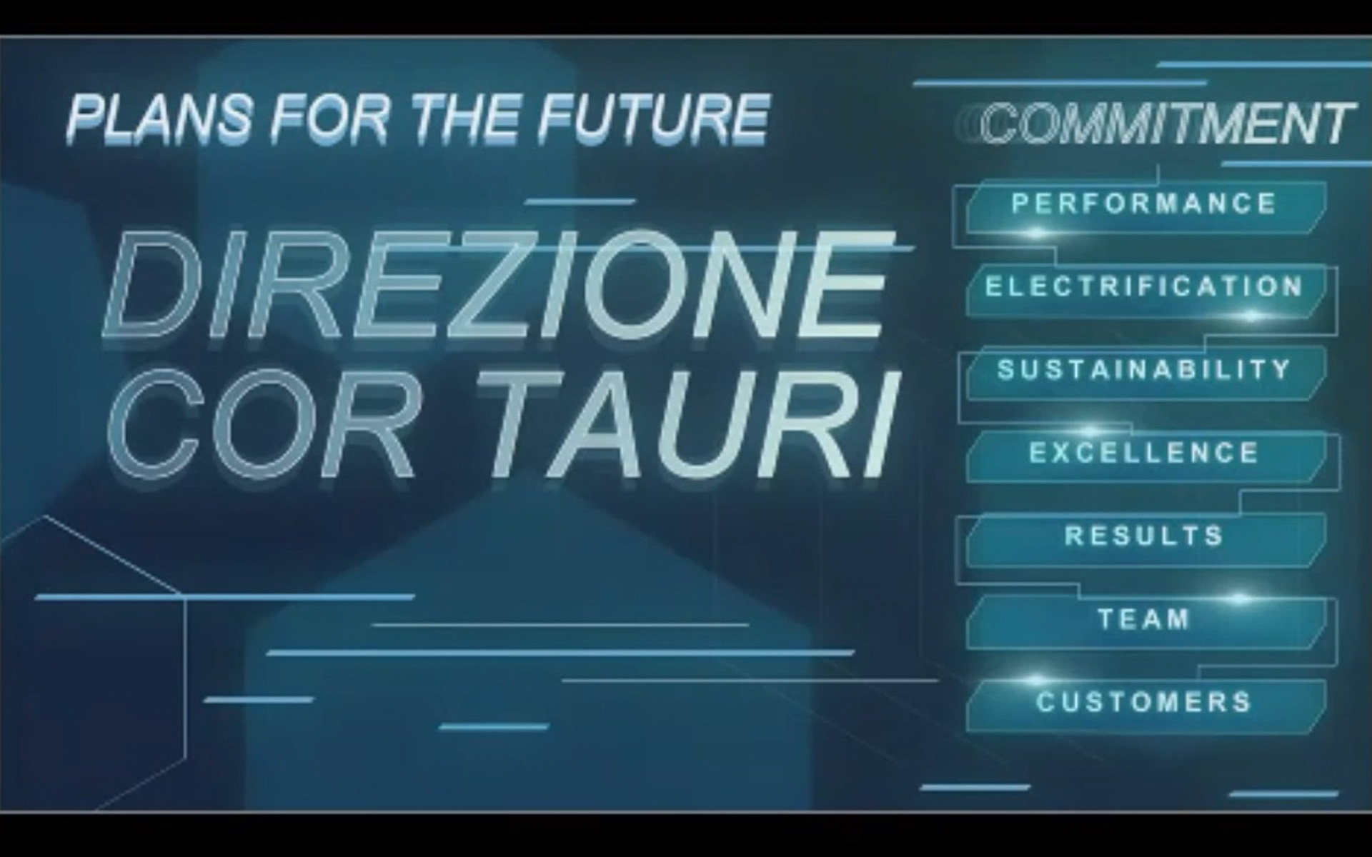 電動化へのロードマップ「Direzione Cor Tauri」