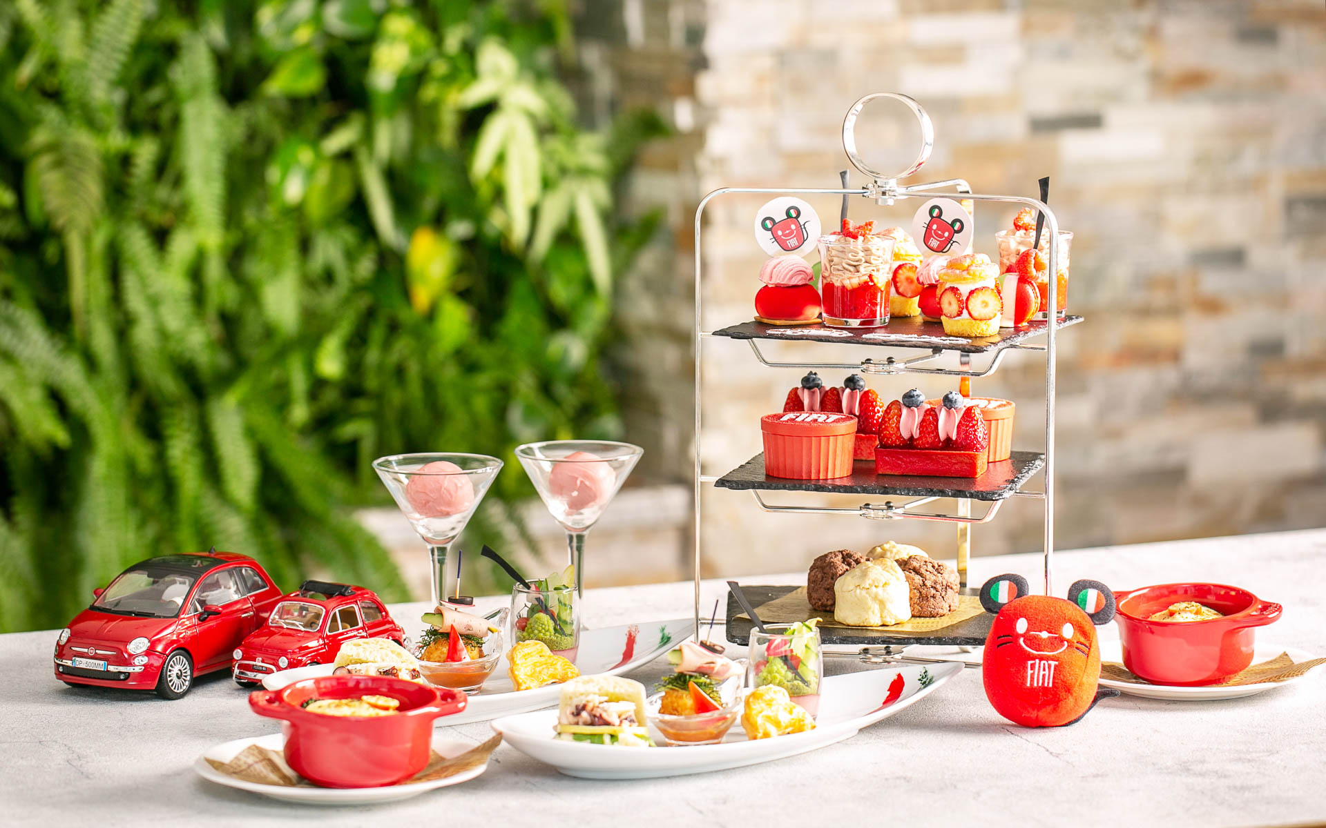 Strawberry Afternoon Tea Collaboration with FIAT