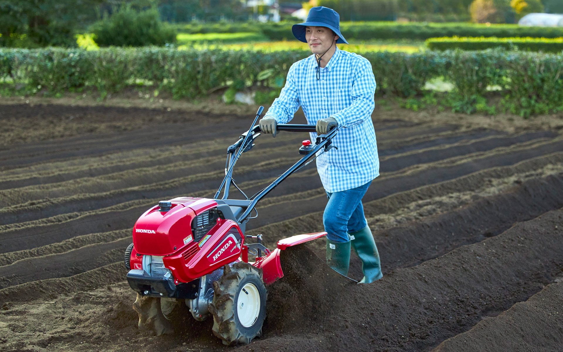 FU700JRMでの土揚げ（外盛り耕うん）