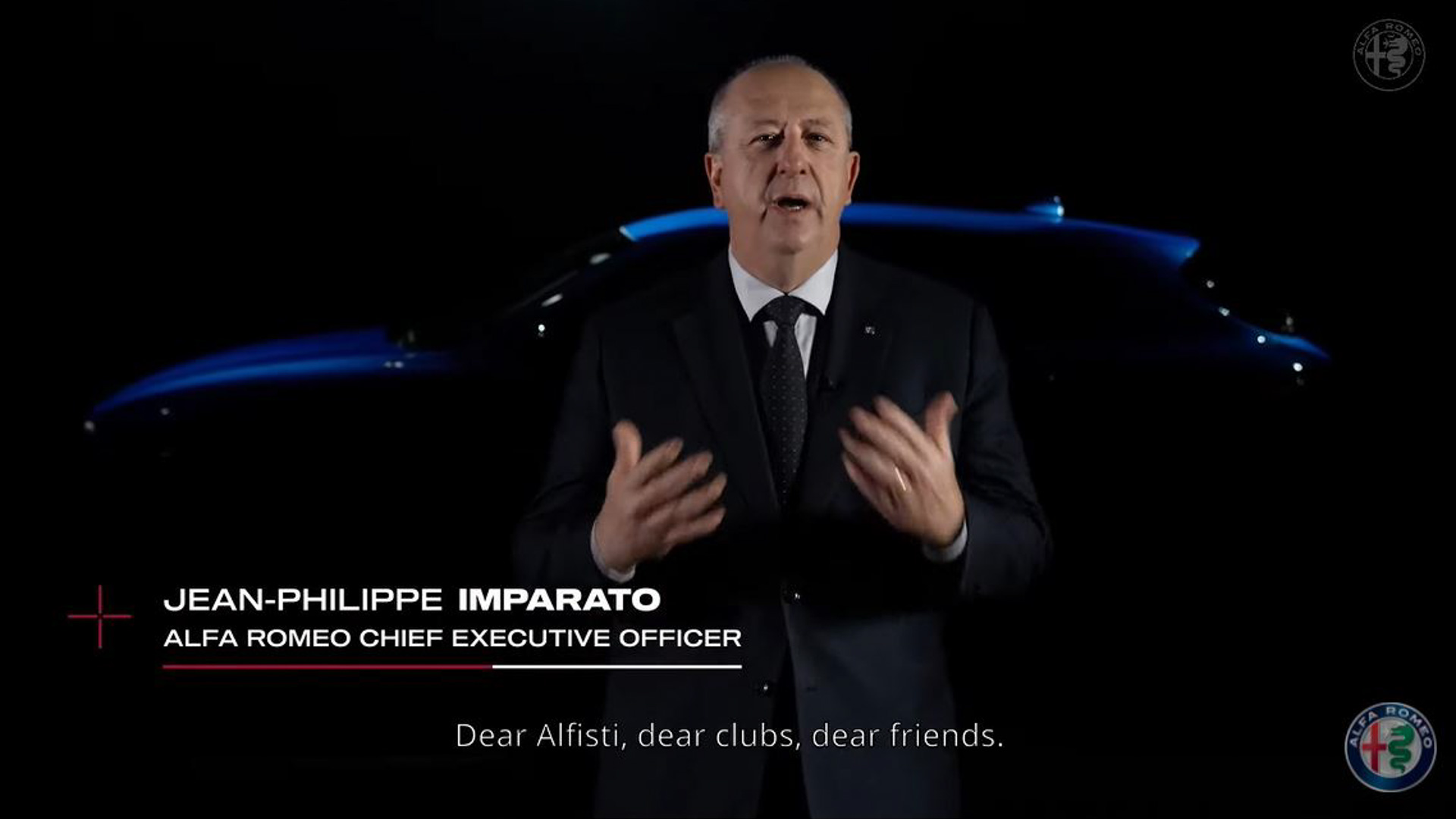 アルファ ロメオ最高経営責任者 Jean-Philippe Imparato氏が登壇するオンラインワールドプレミアイベントが開催された