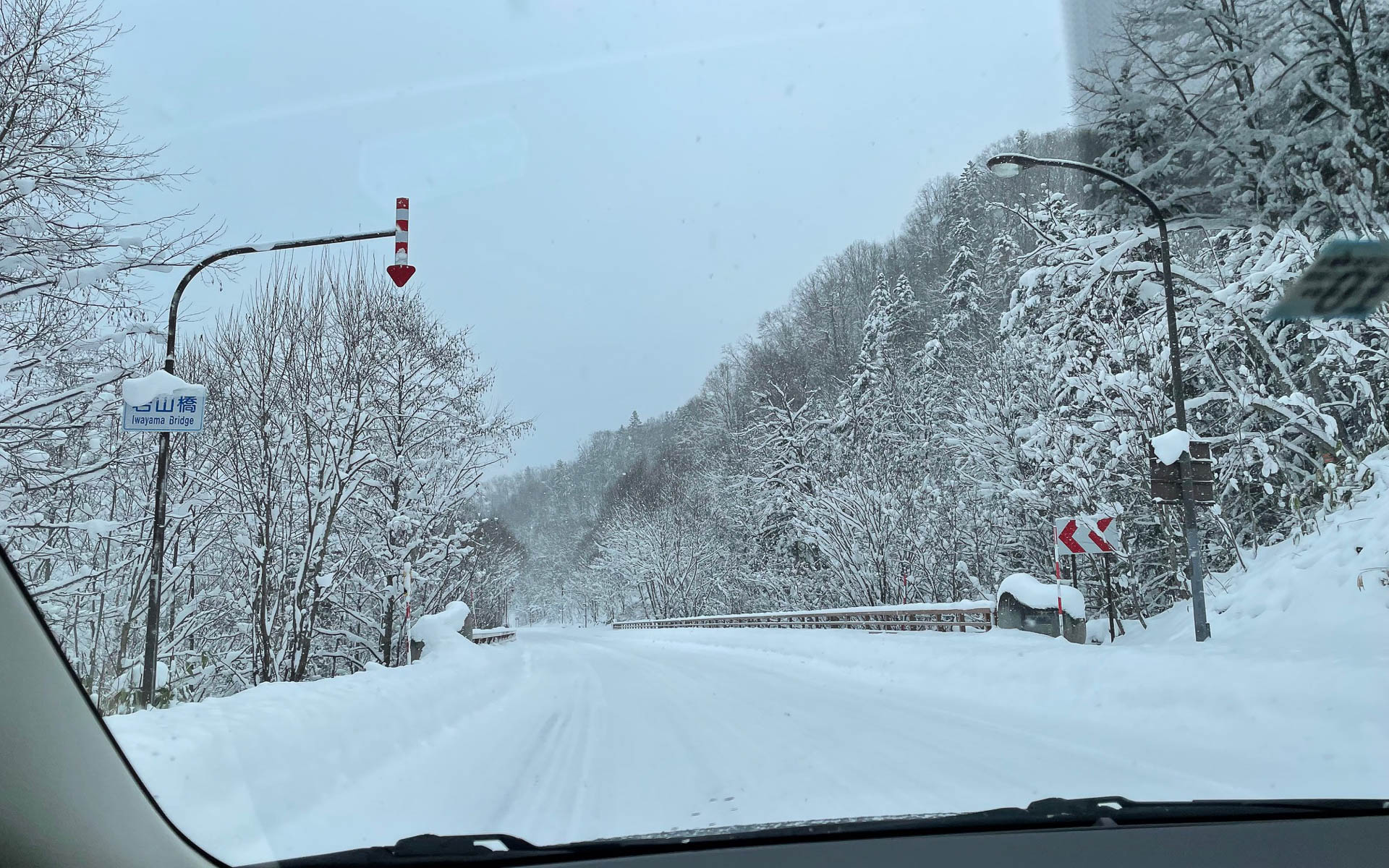 路肩と道路の境界線を示しているので、降雪量が多いと路肩が判然としなくなった時に助けられてます