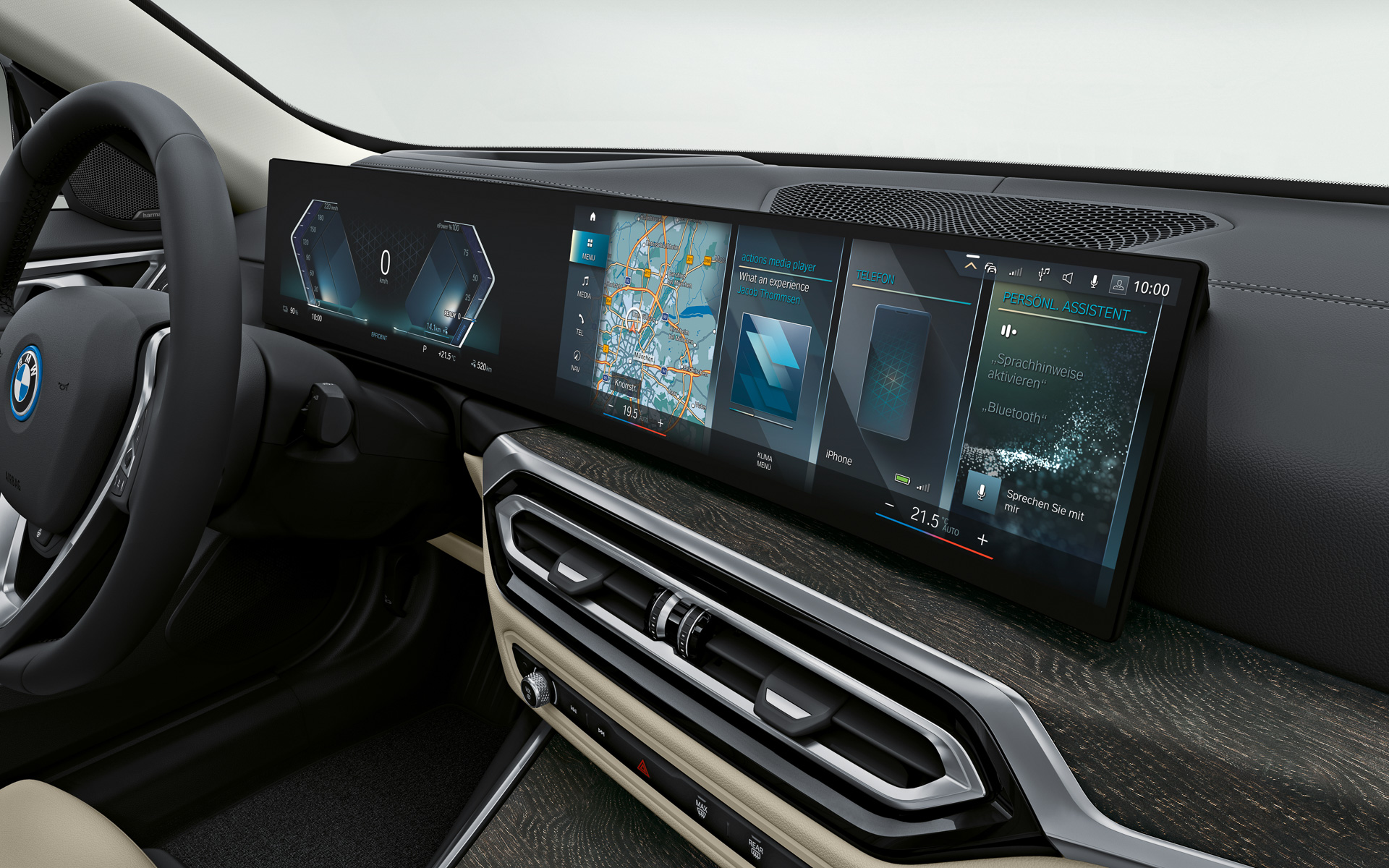 i4 eDrive40のボディサイズは4785×1850×1455mm（全長×全幅×全高）、ホイールベースは2855mm。車両重量は2080kg、車両総重量は2355kg