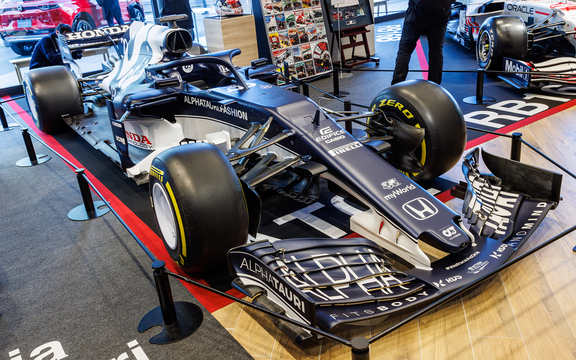 アルファタウリ・ホンダも鈴鹿同様に展示された。こちらはショーカー