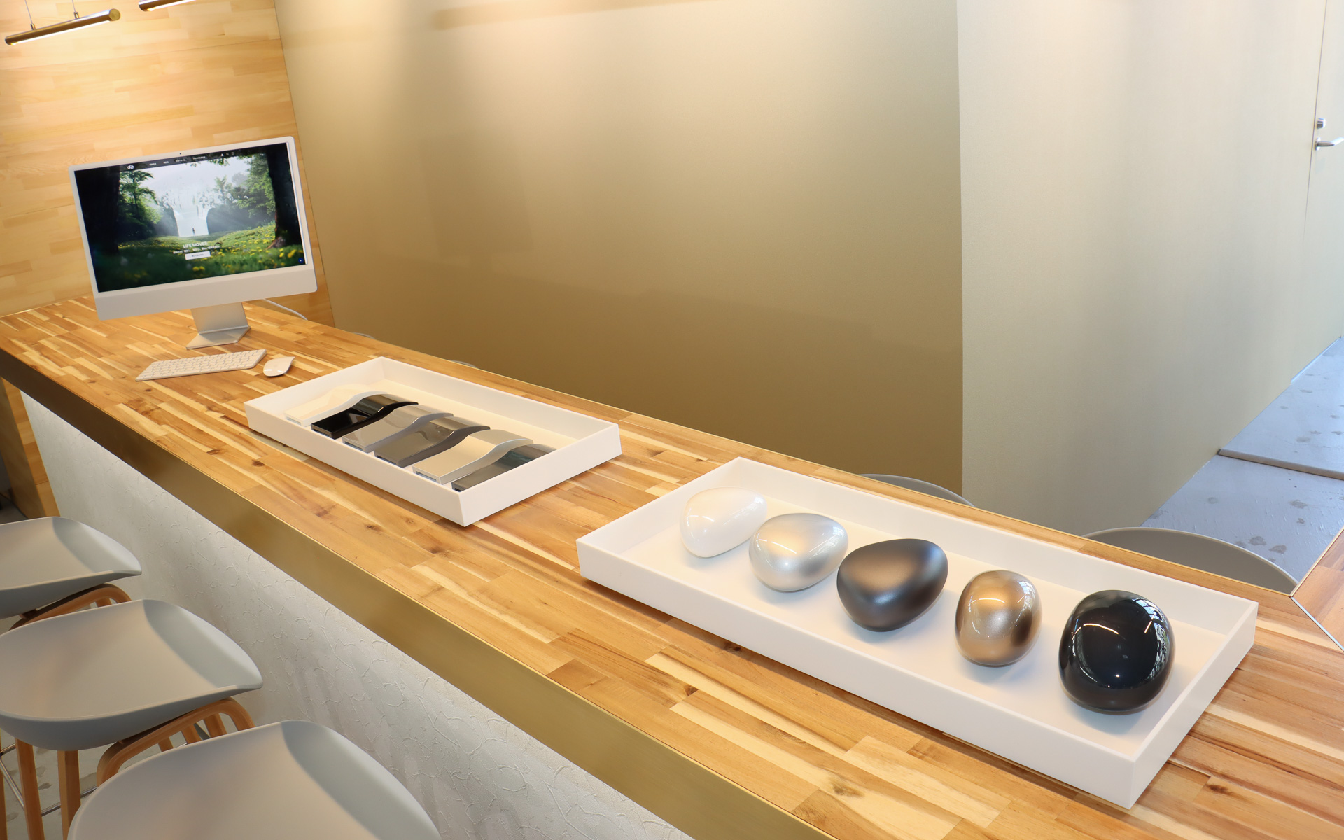 来場者が購入相談などを行なえるスペースも設定されている