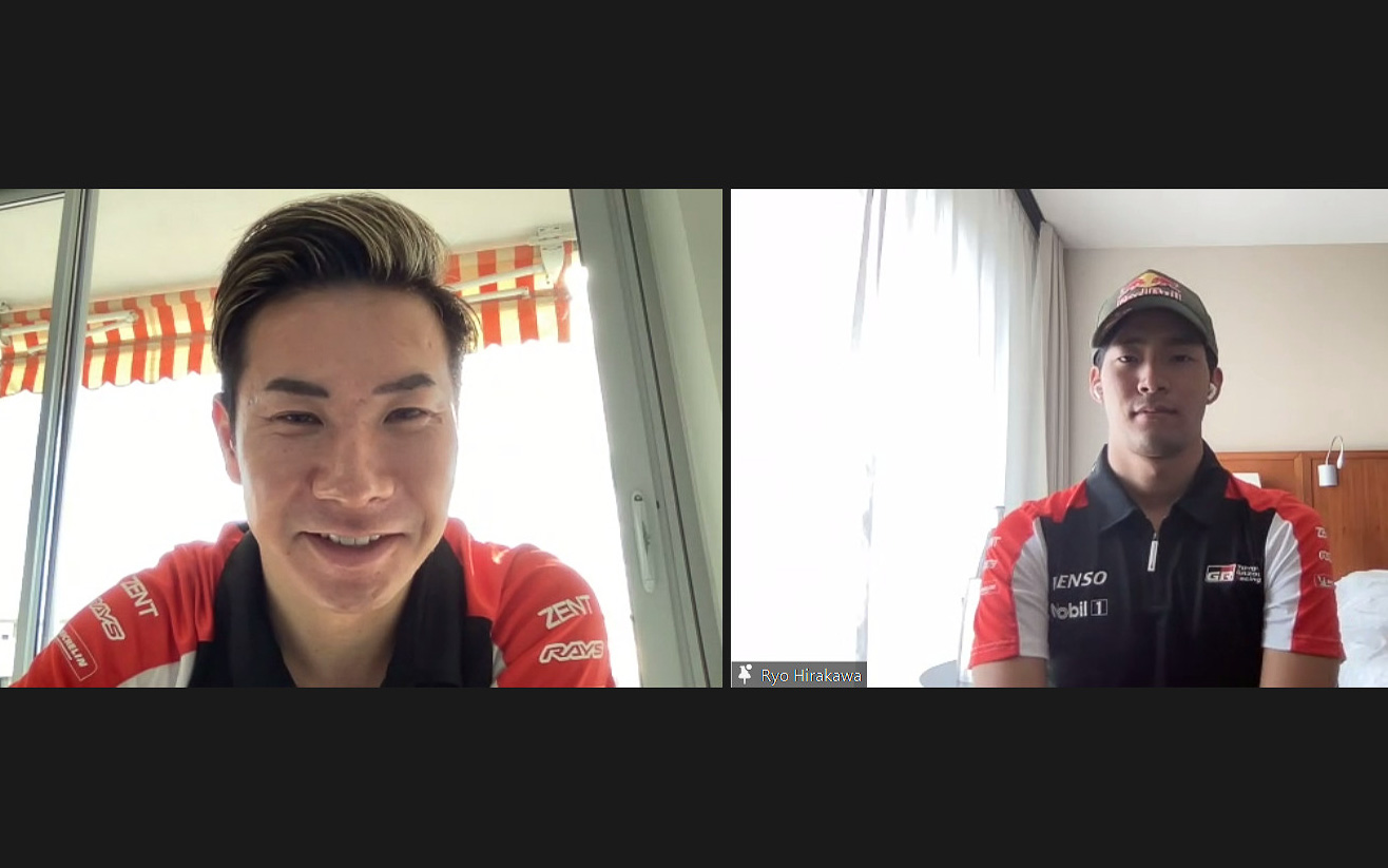 小林可夢偉選手 兼 TGR WECチーム代表（左）と平川亮選手（右）