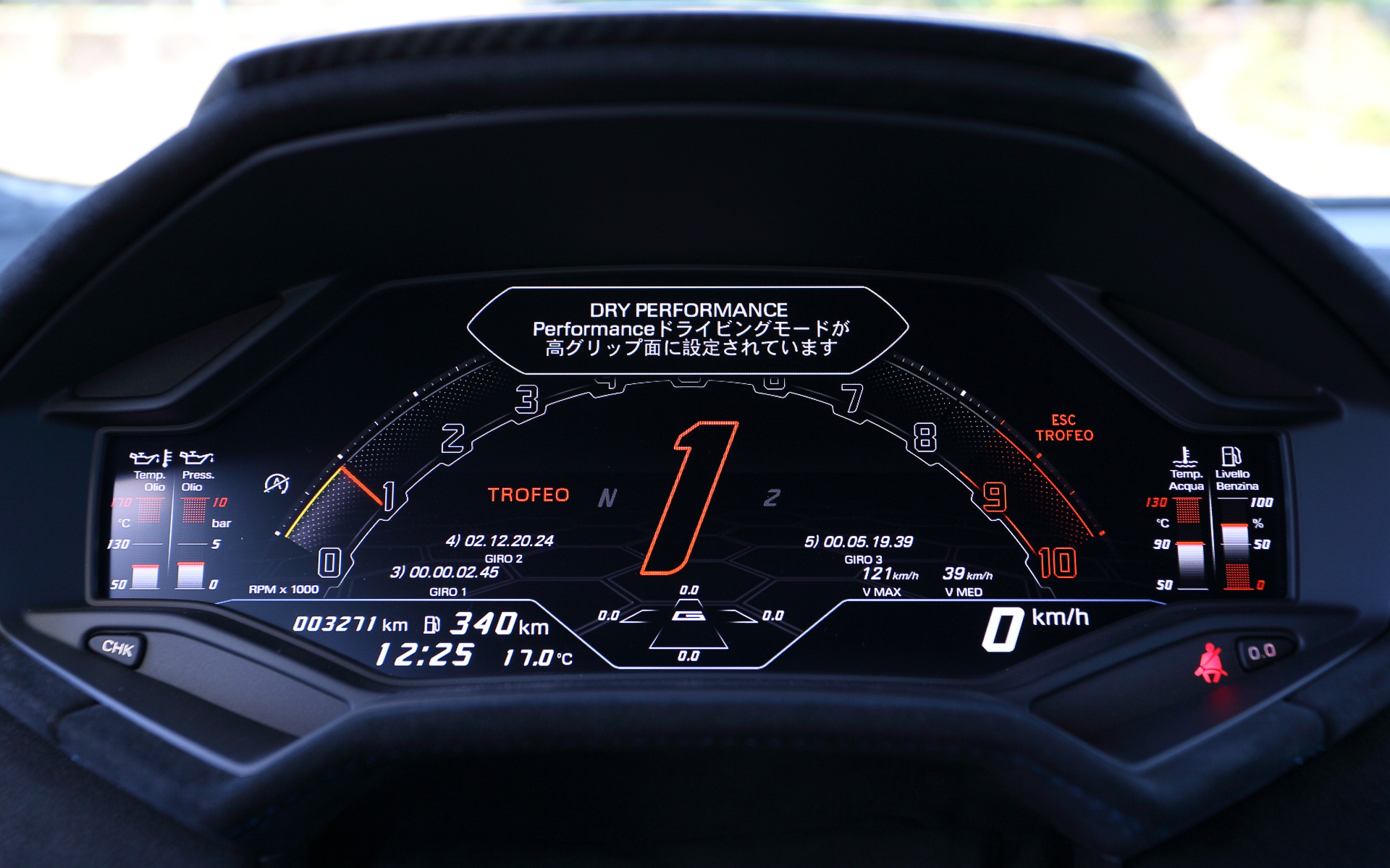 走行モード「TROFEO」はサーキット（ドライ路面）用