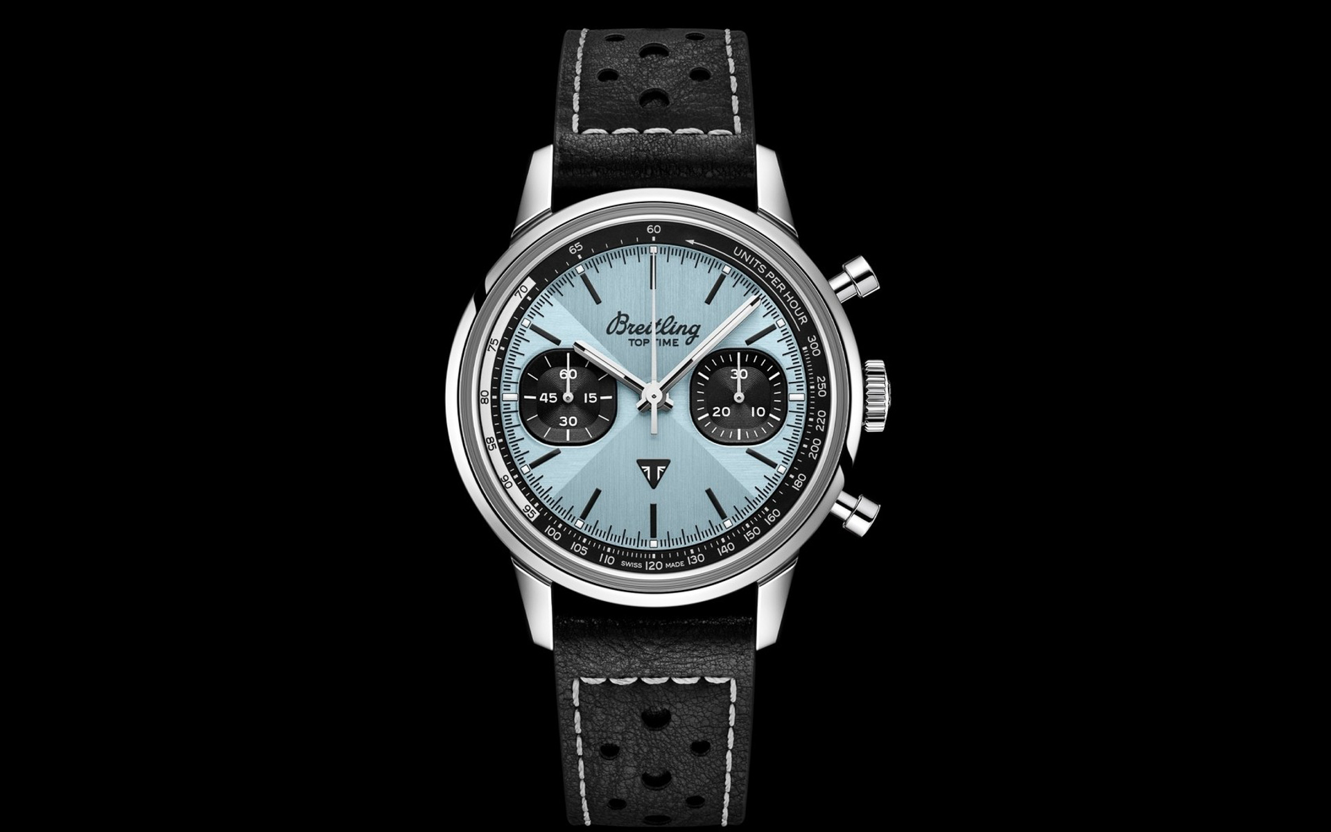 裏蓋にはシリアルナンバーではなく「TOP TIME」の文字が刻まれる