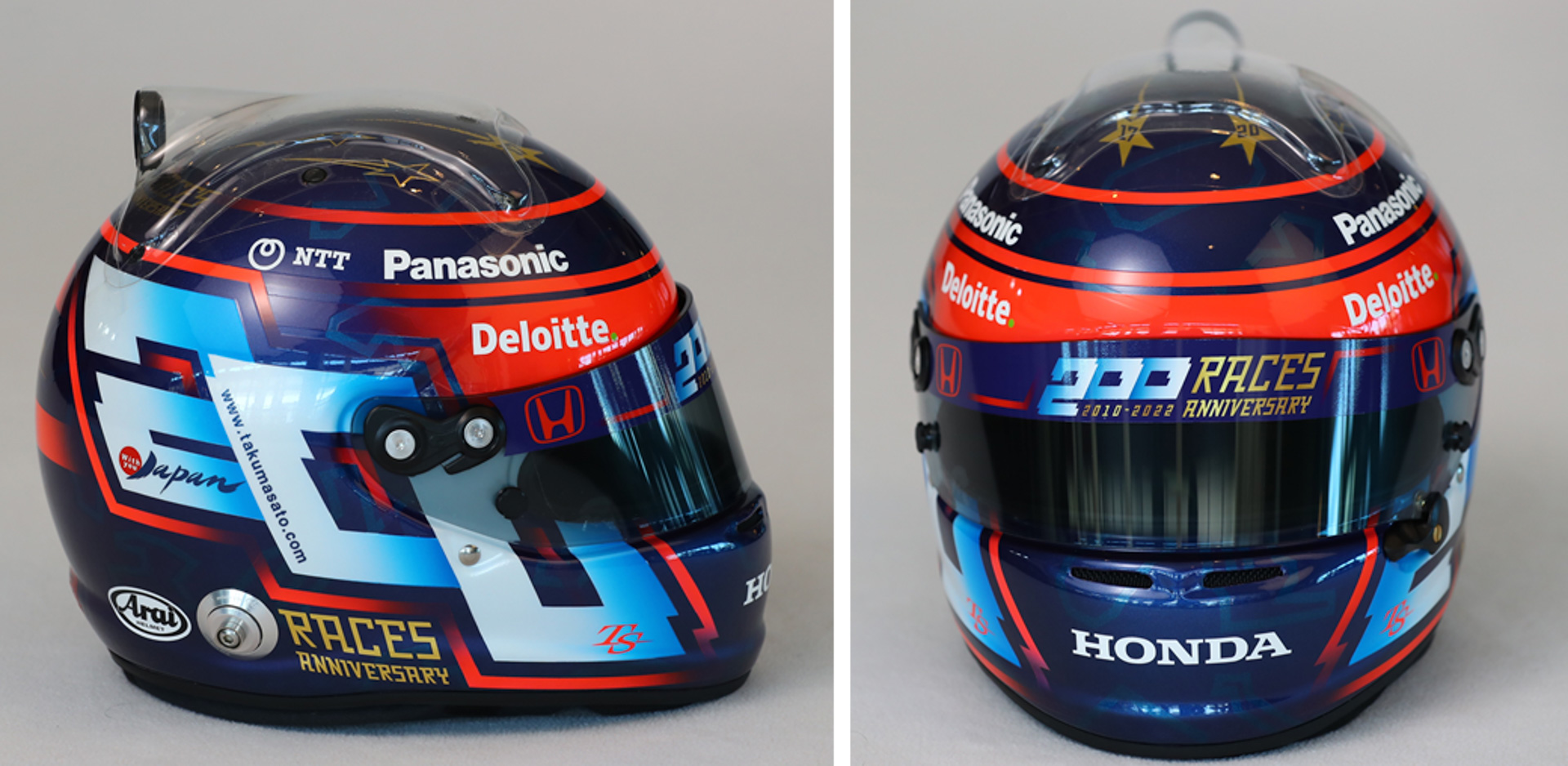 参戦200戦目を記念したスペシャルヘルメット