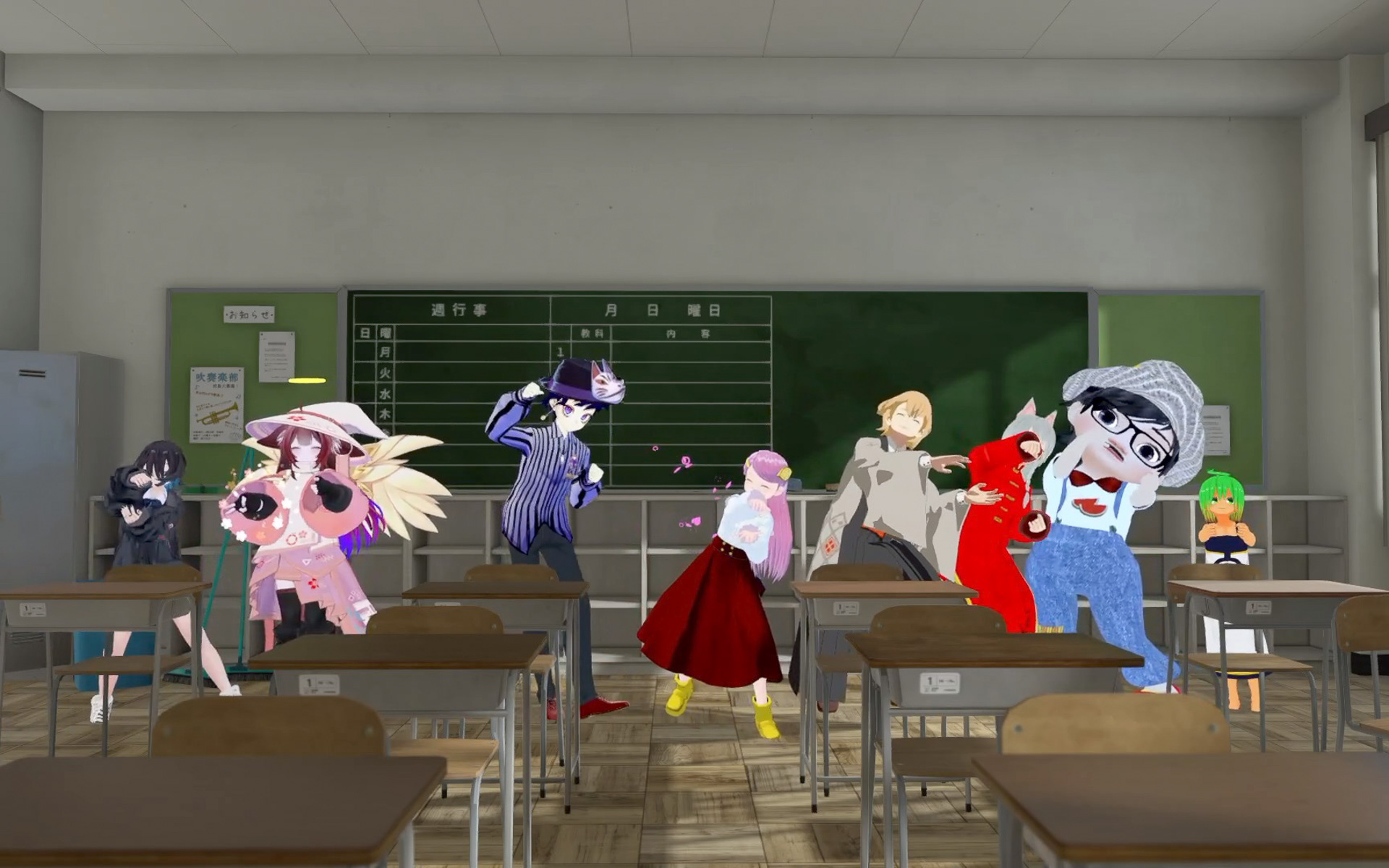 VRコミュニティのインフルエンサーが、さまざまなワールドで「ハンドルぐるぐる体操」を実演する動画も公開されている