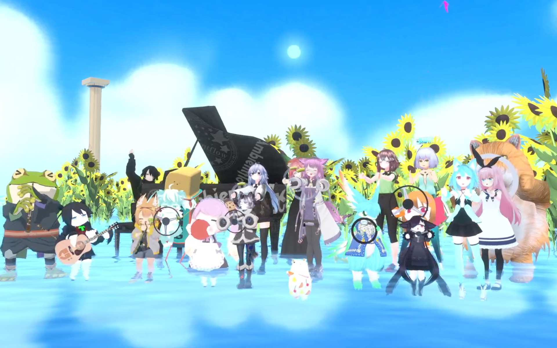 VRコミュニティのインフルエンサーが、さまざまなワールドで「ハンドルぐるぐる体操」を実演する動画も公開されている