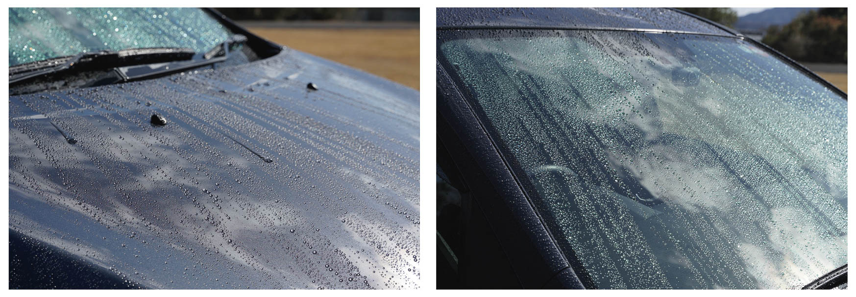 撥水効果はボディで約2か月、ガラスで約1か月継続