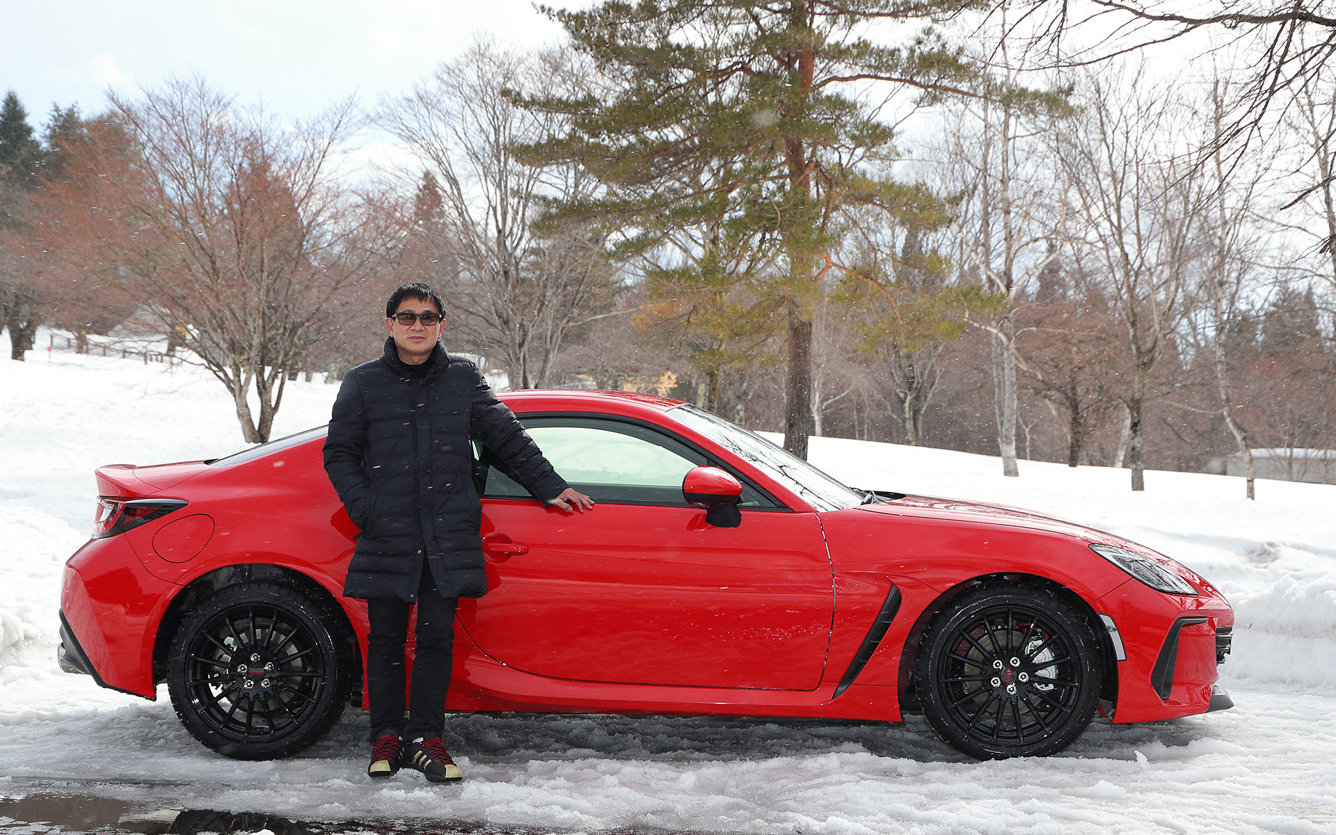 雪上試乗会上は群馬サイクルスポーツセンターで行なわれた