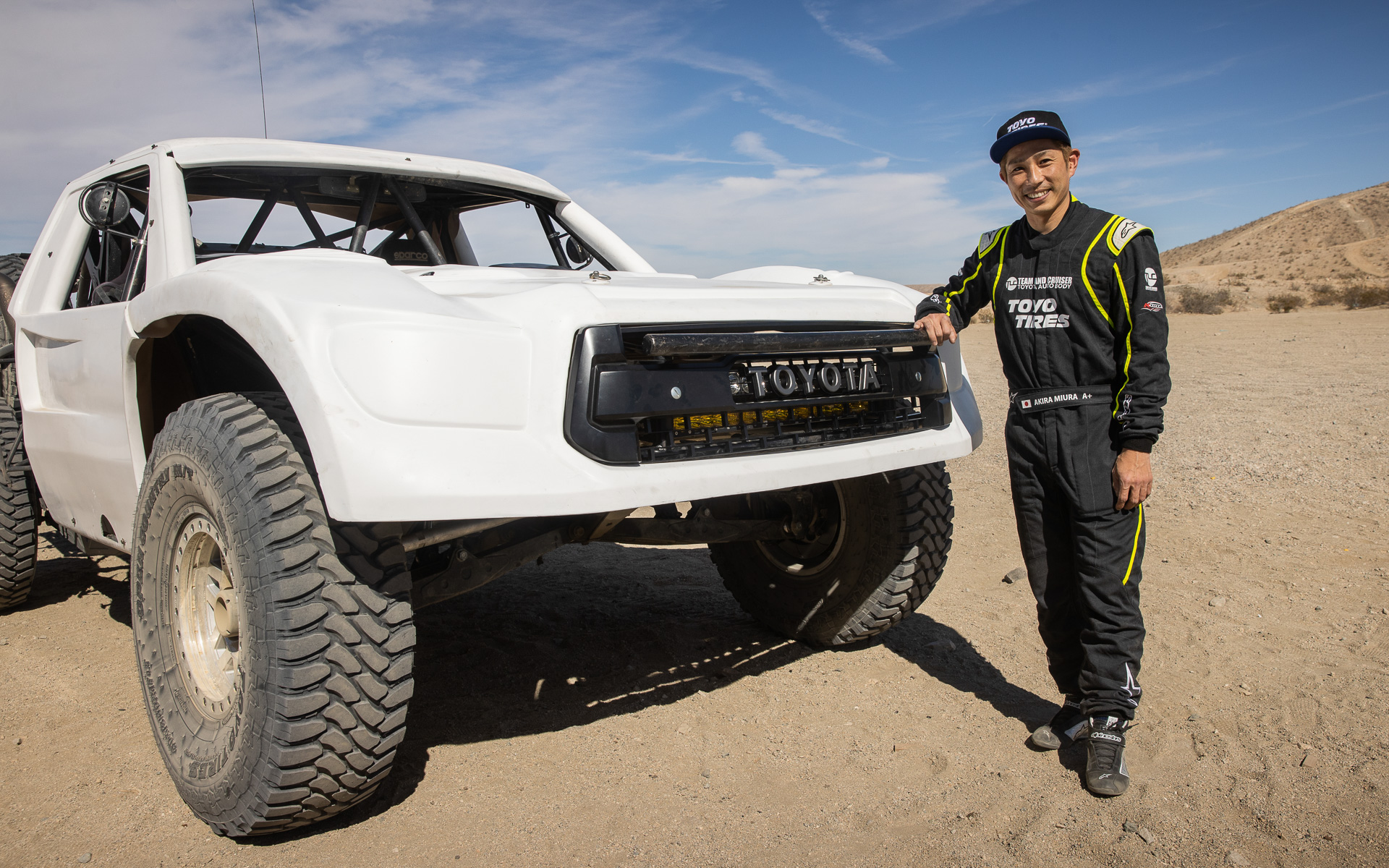 三浦選手と参戦車両