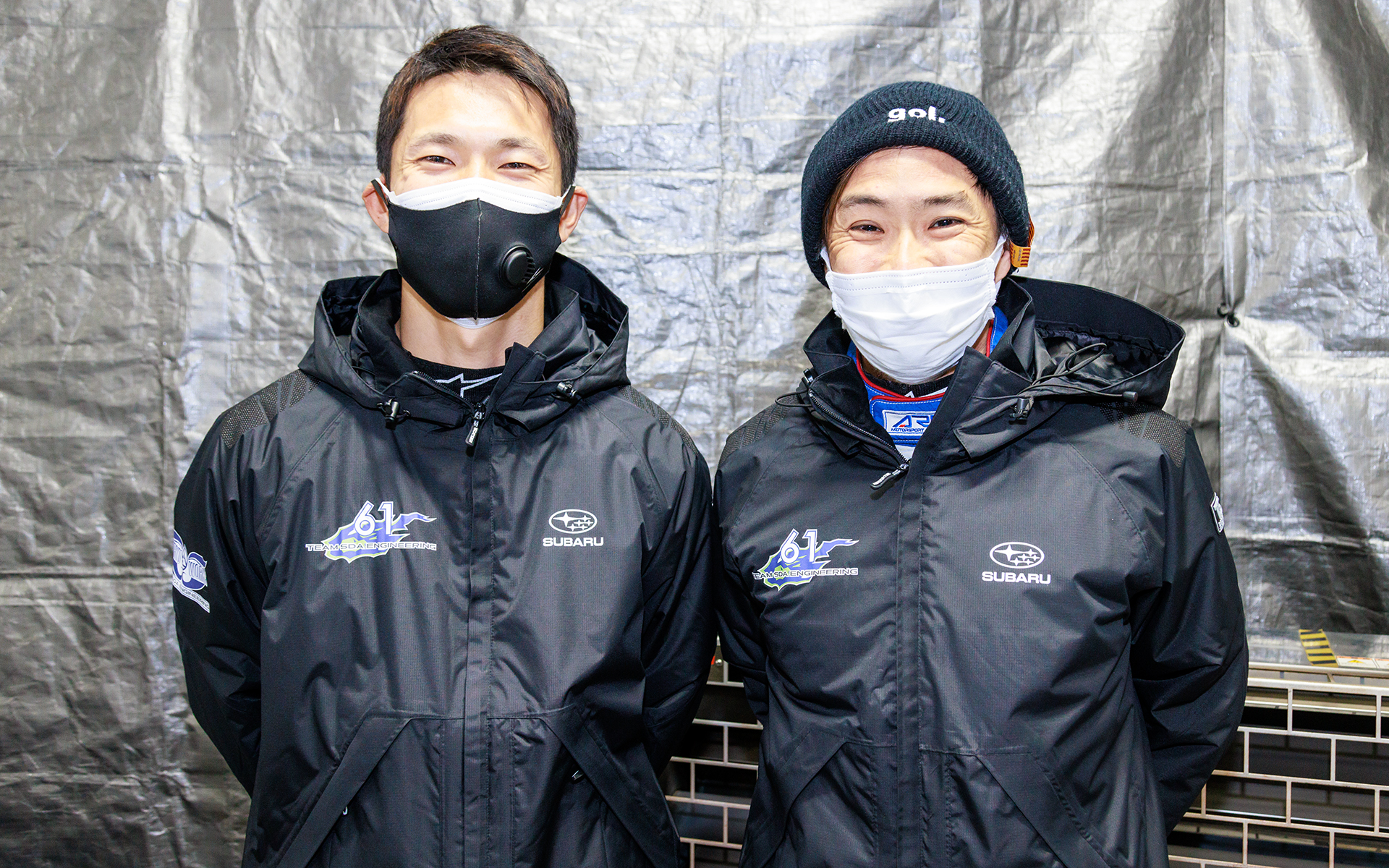 日本を代表するレーシングドライバー、山内英輝選手（左）と井口卓人選手（右）。2021年シーズンはGT300のチャンピオンも獲得した