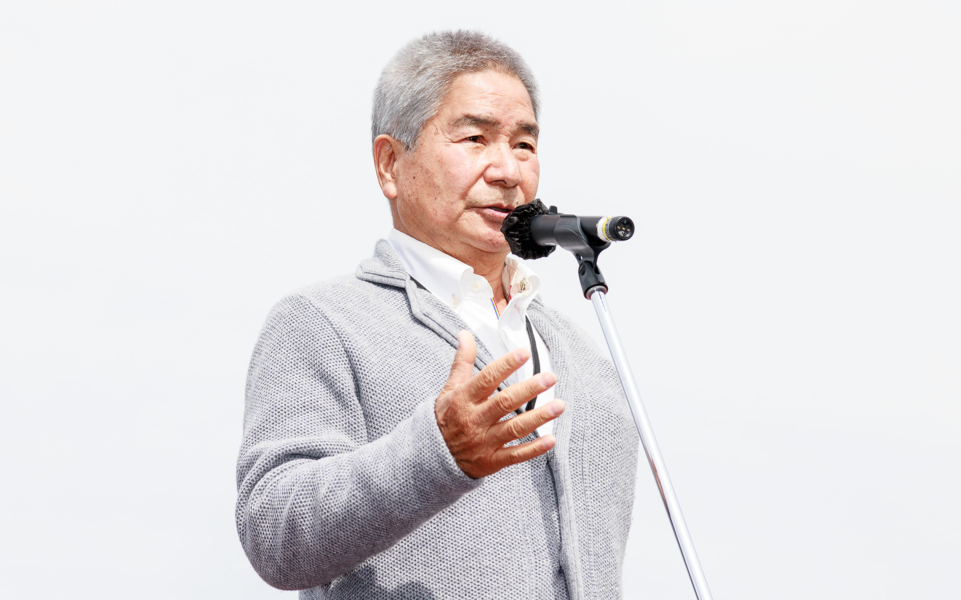 メディア4耐の実行委員長、橋本弘氏があいさつ