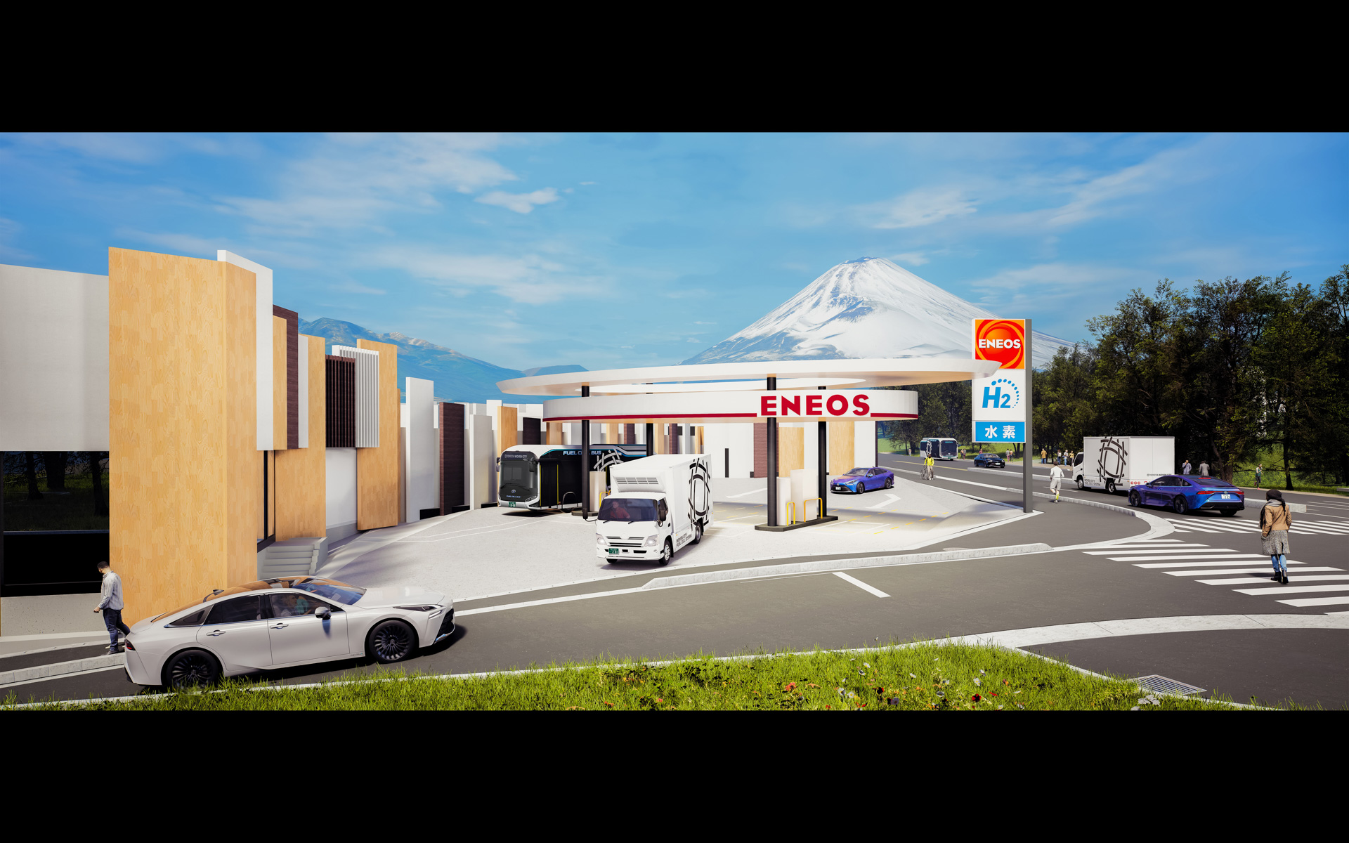 ウーブン・シティ近隣に建設する水素ステーションのイメージ