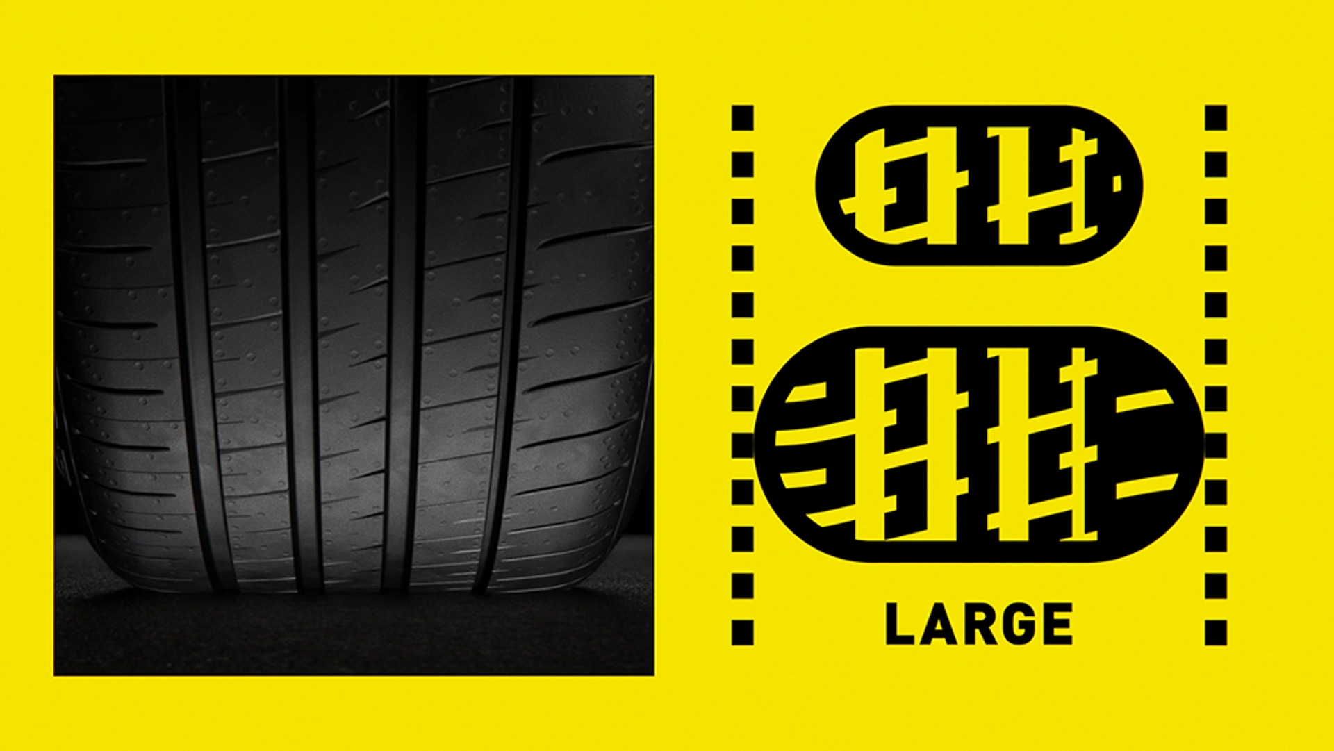 ピクトグラムを用いて製作したタイヤグラフ