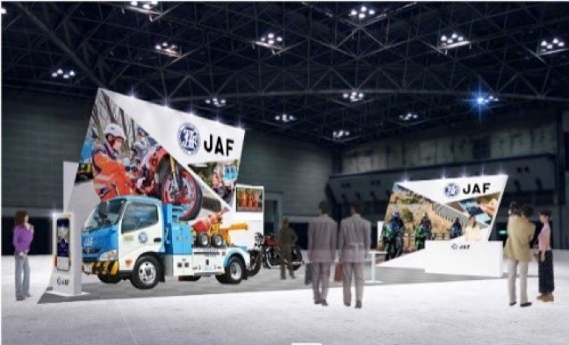 JAFアプリでは東京モーターサイクルショーJAFブースで使用可能な限定クーポンを配信。クーポン提示でオリジナルキーホルダーか、クルマに用意しておくときっと役に立つ「携帯トイレ」のどちらかがプレゼントされる