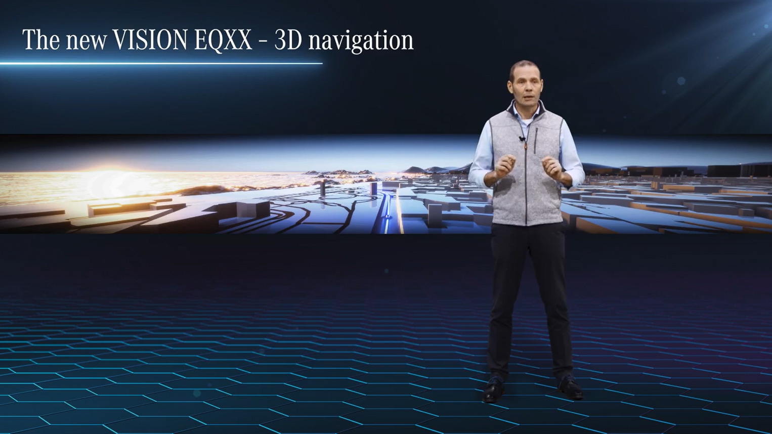 ヴィジョン EQXXの3Dナビゲーション