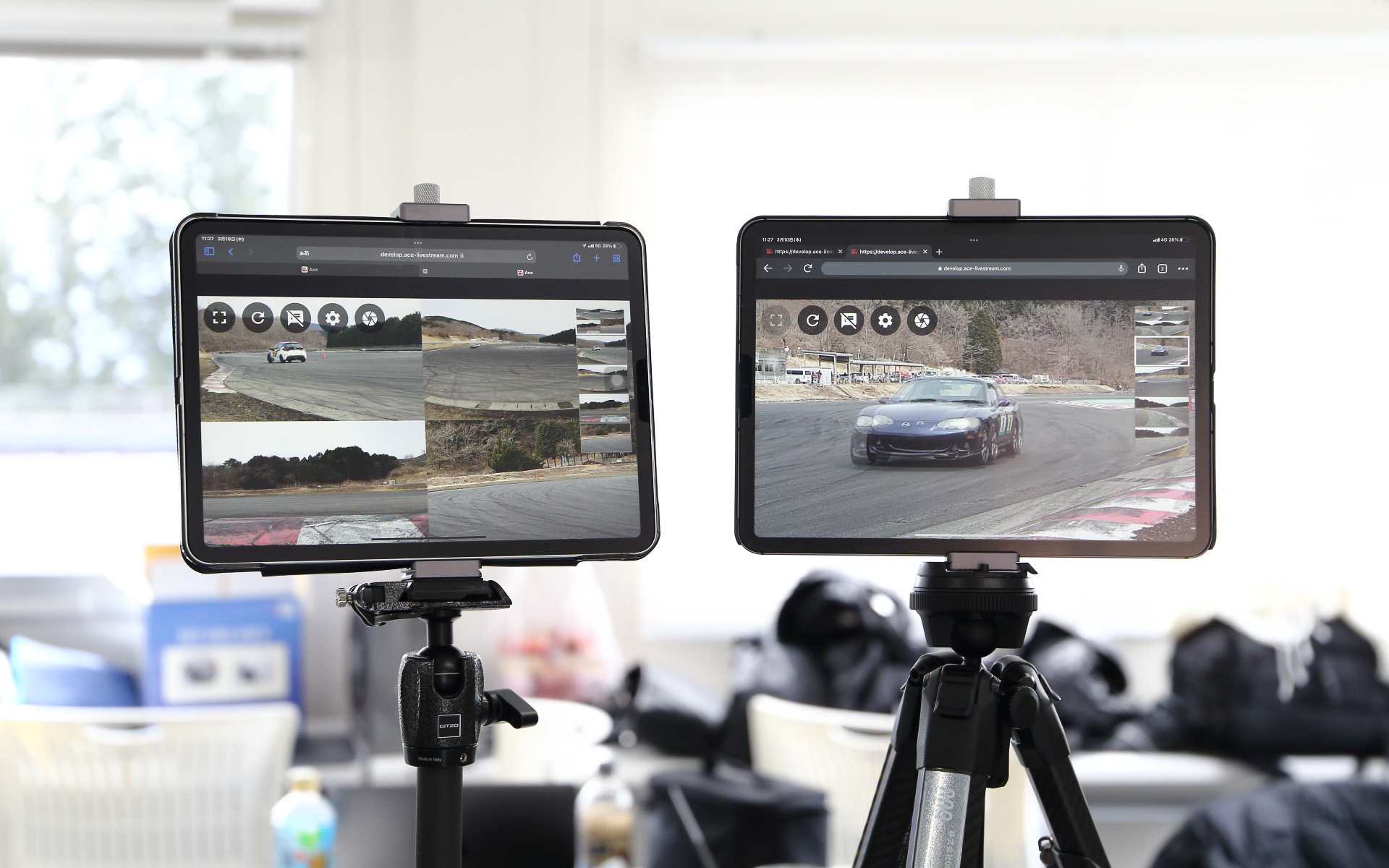 ちなみにこちらは同時に実証実験をしていたスマートフォンなどによるモニタリングシステム。ソニーの5Gスマートフォンを用いて、リアルタイムに各所をモニタリングしていく。5Gならではサービスを作り上げていく