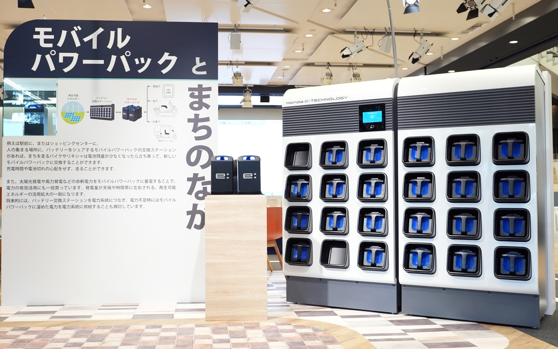バッテリ交換ステーション「Honda Mobile Power Pack Exchanger e:」