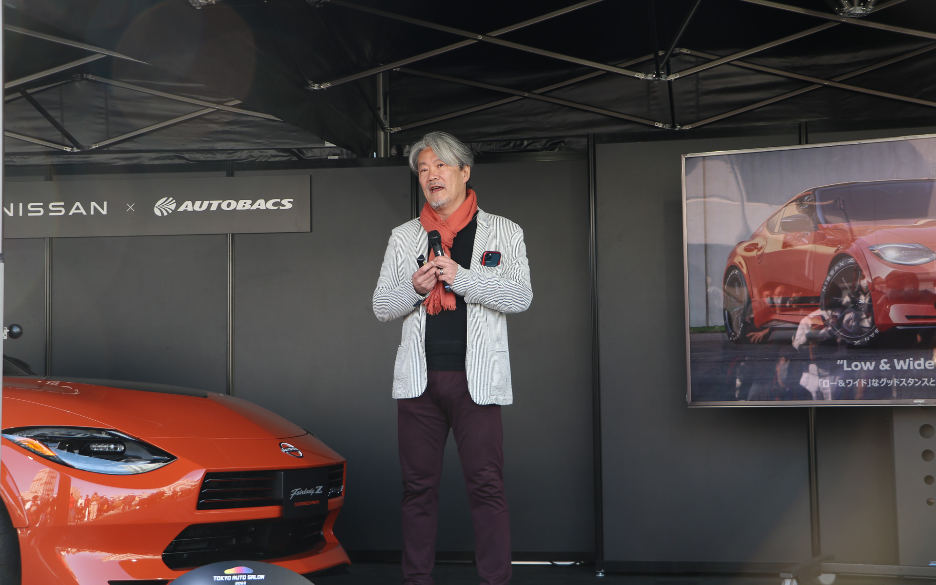 フェアレディZ カスタマイズドプロトについて「完成車としての発売予定はないが、アクセサリーパーツとしてラインアップしていきたい」と森田氏