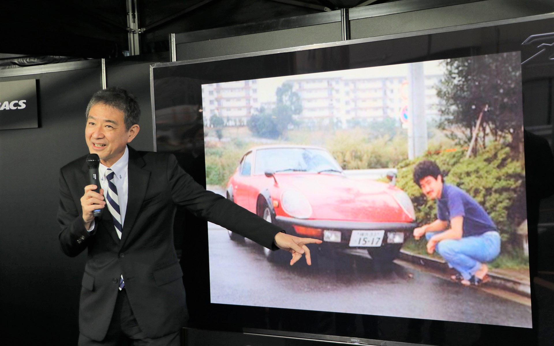 自身の若いころの愛車を紹介する日産自動車株式会社 商品企画部 CPS 田村宏志氏